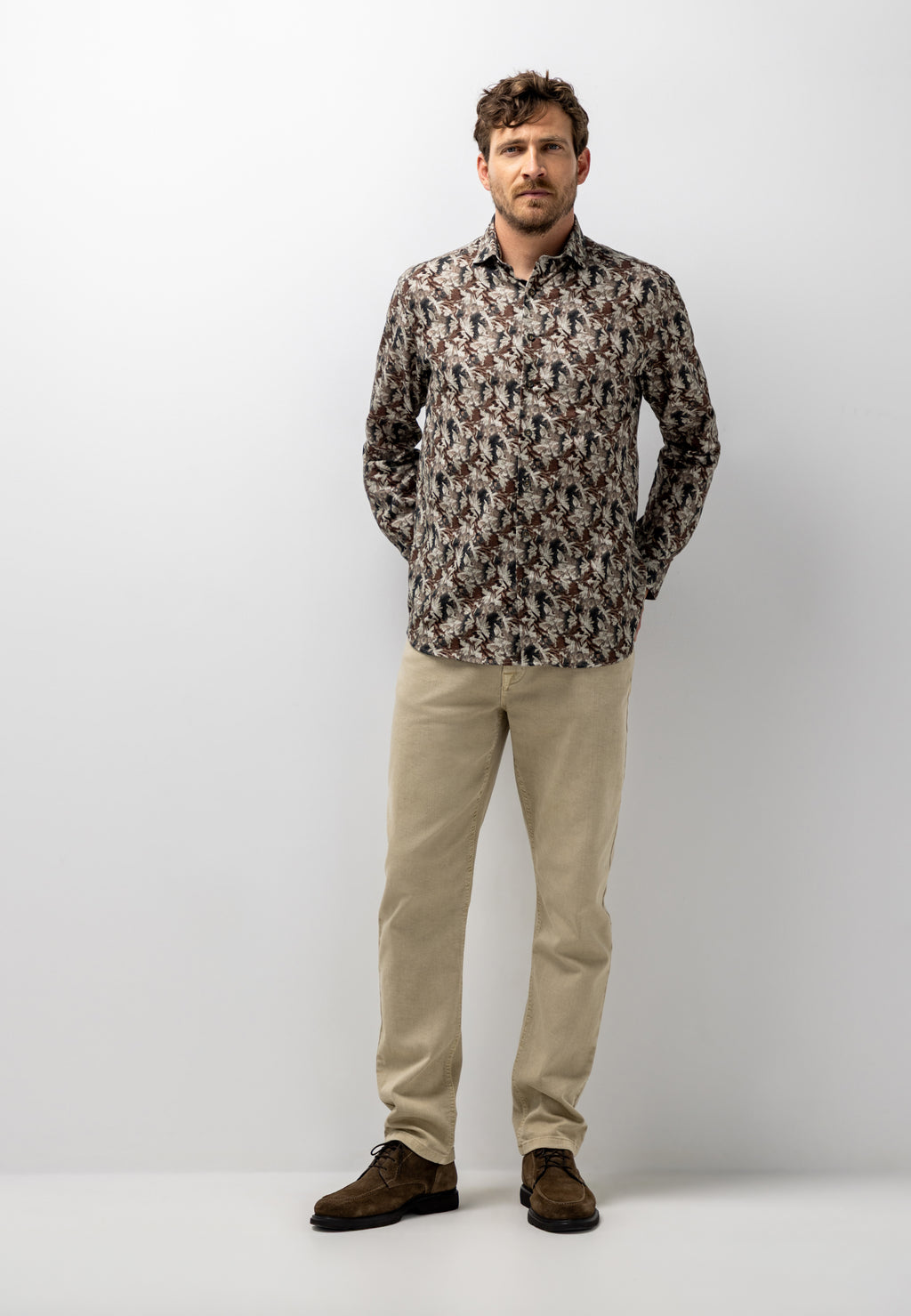 Chemise à imprimé botanique