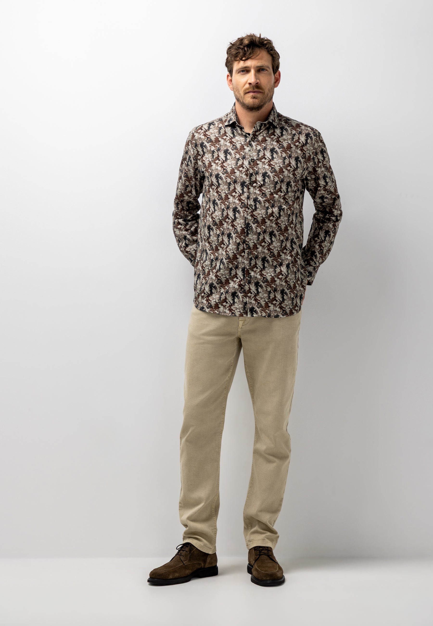 Chemise à imprimé botanique