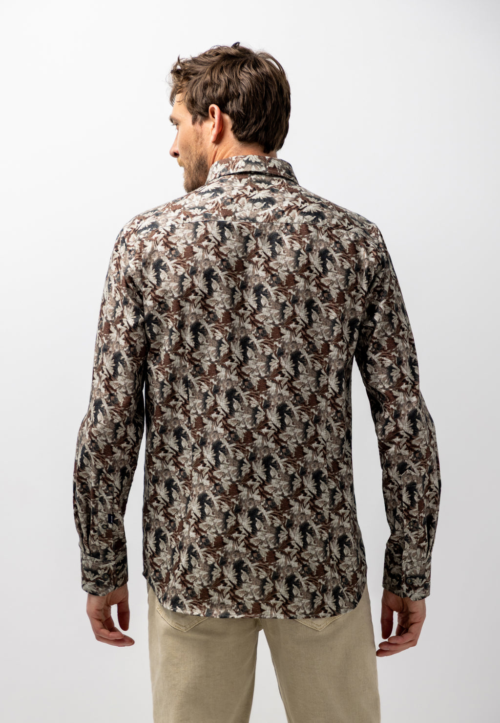 Chemise à imprimé botanique