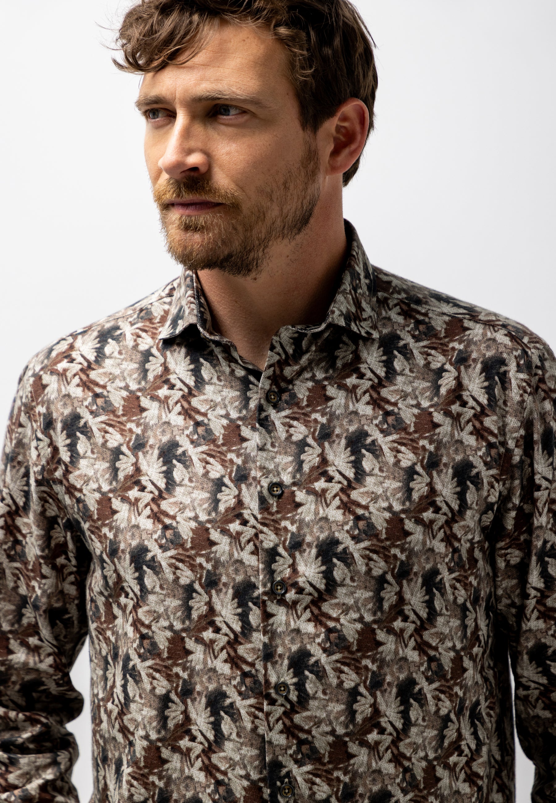 Chemise à imprimé botanique