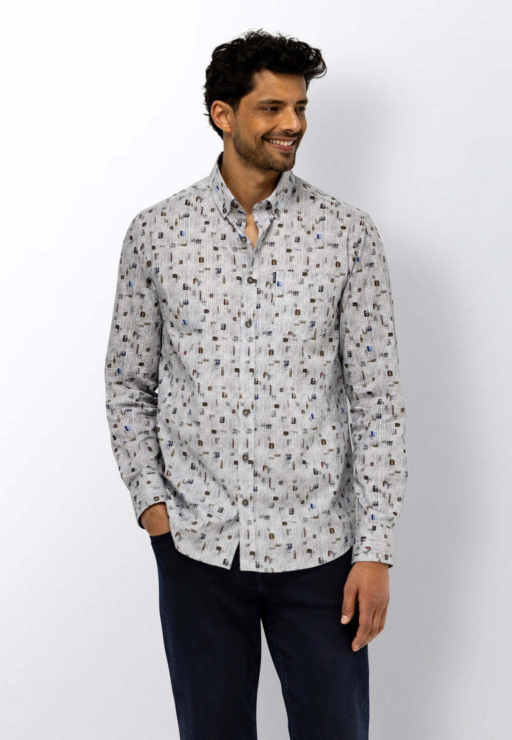 Chemise à motif texturé