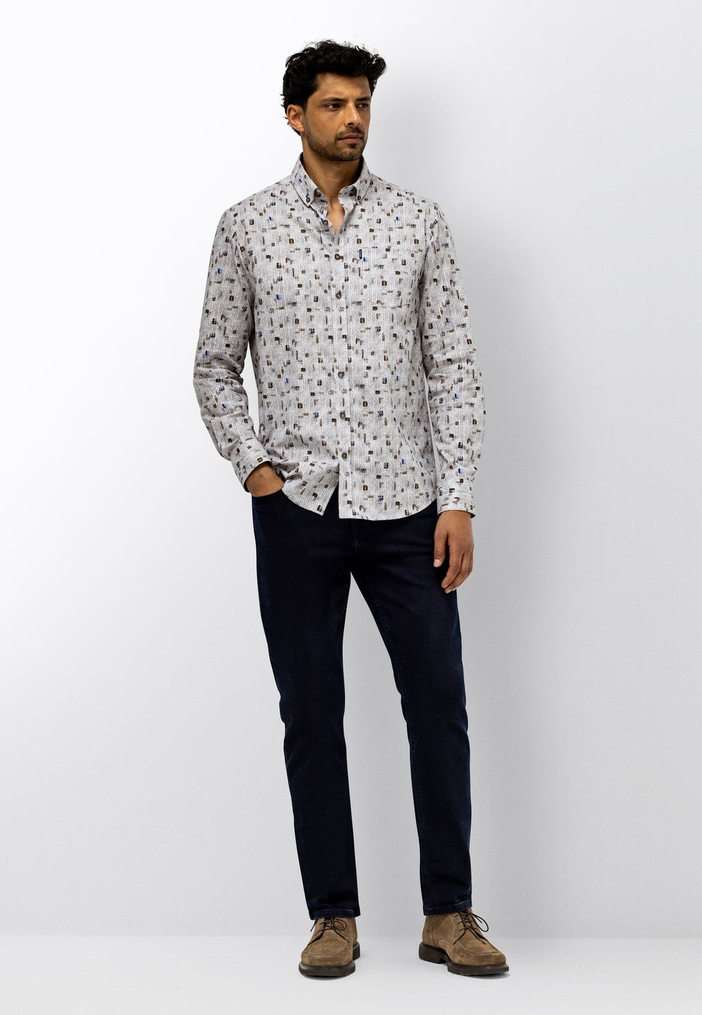 Chemise à motif texturé
