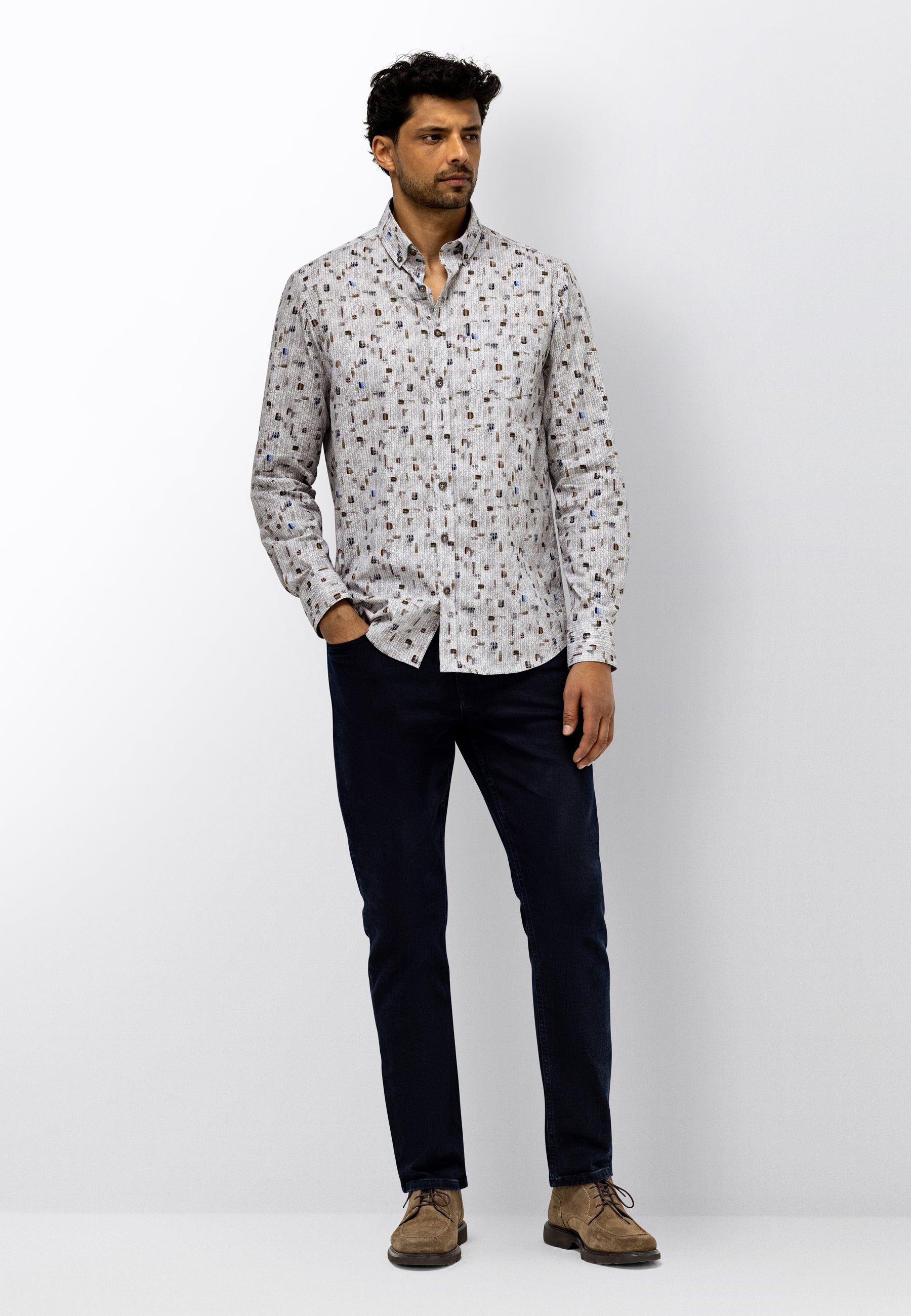 Chemise à motif texturé