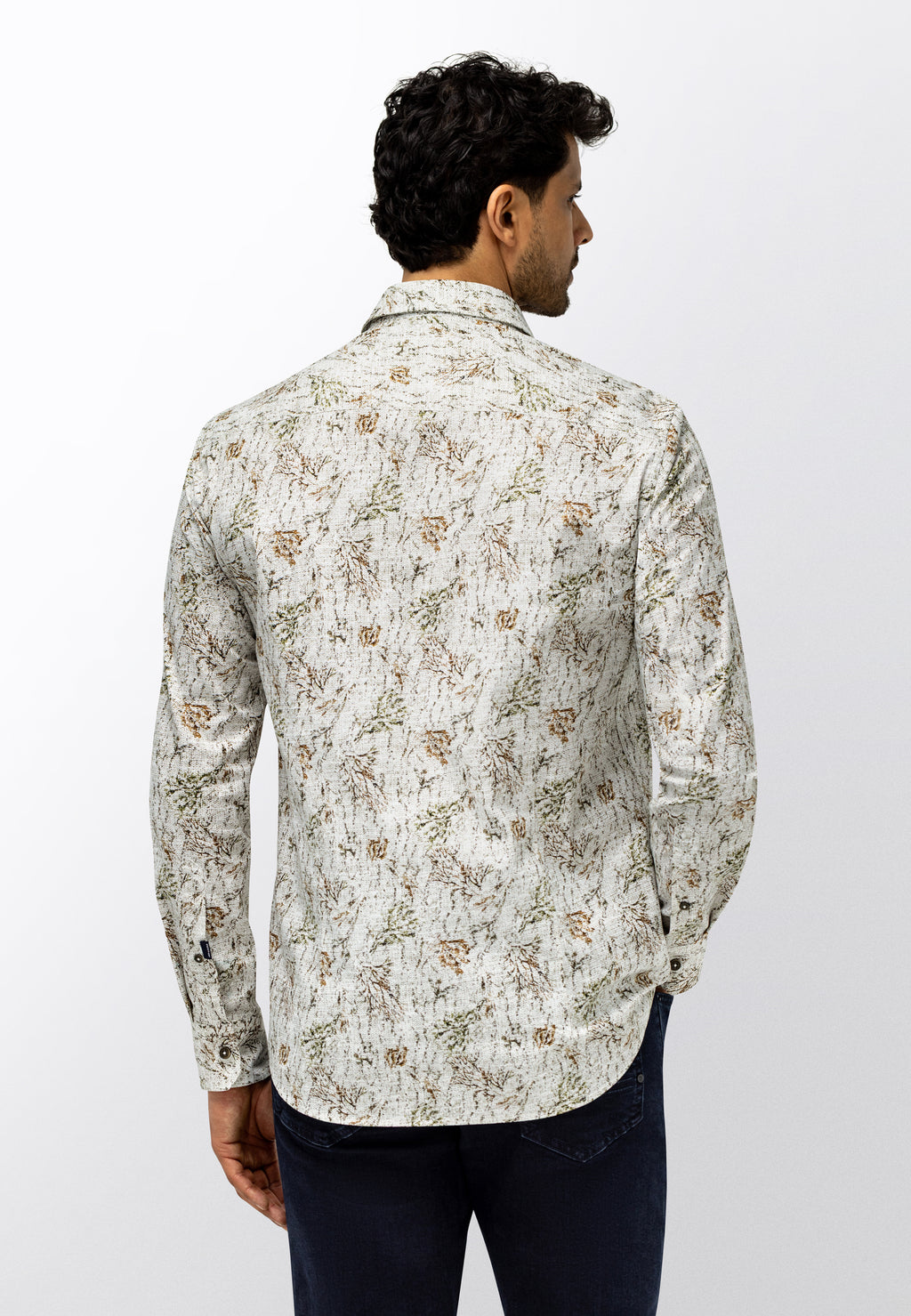 Chemise à imprimé botanique