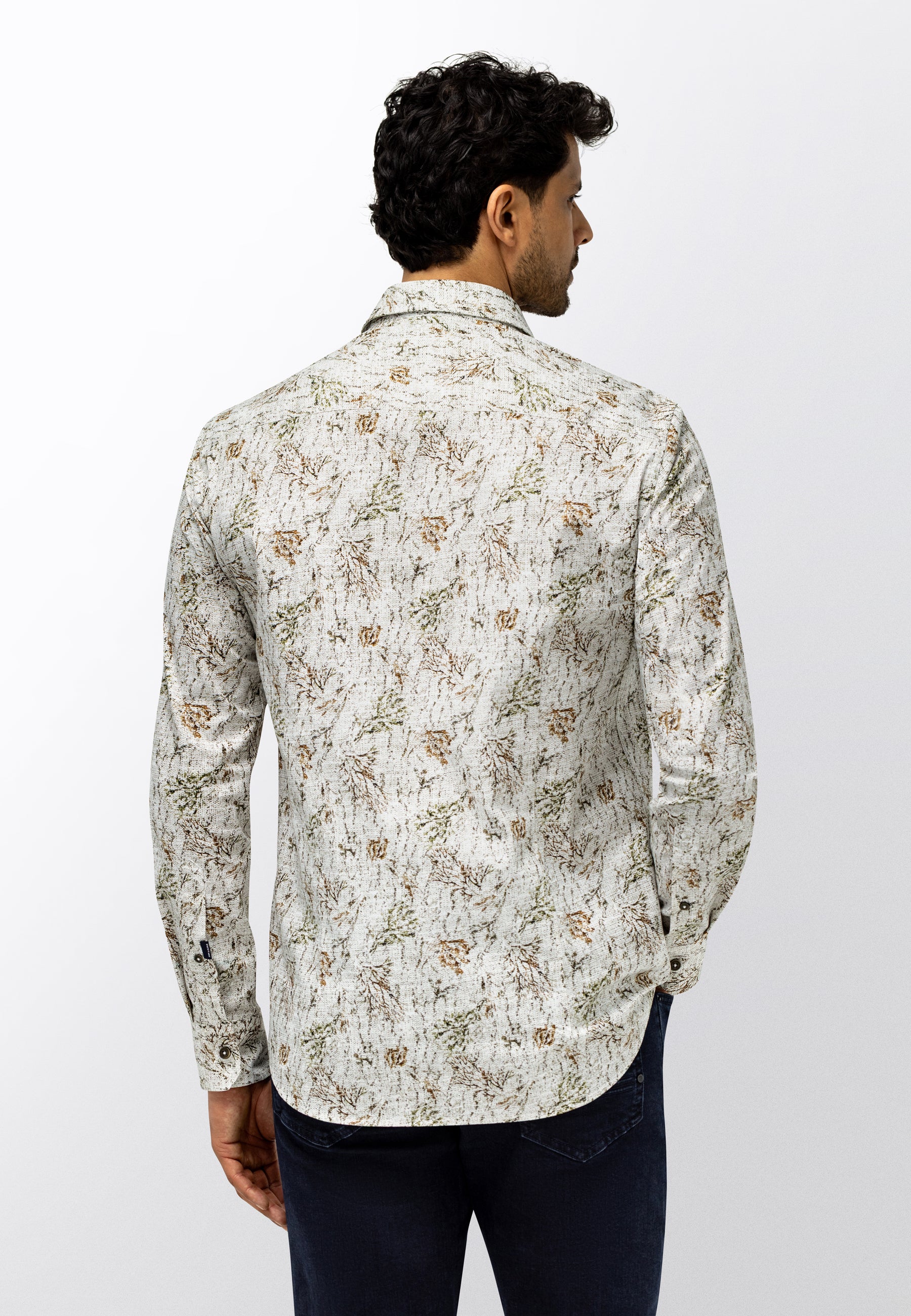 Chemise à imprimé botanique
