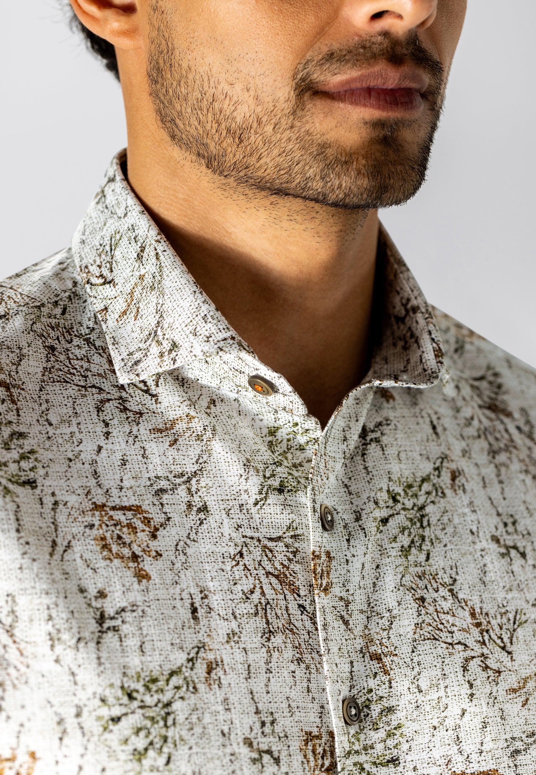 Chemise à imprimé botanique