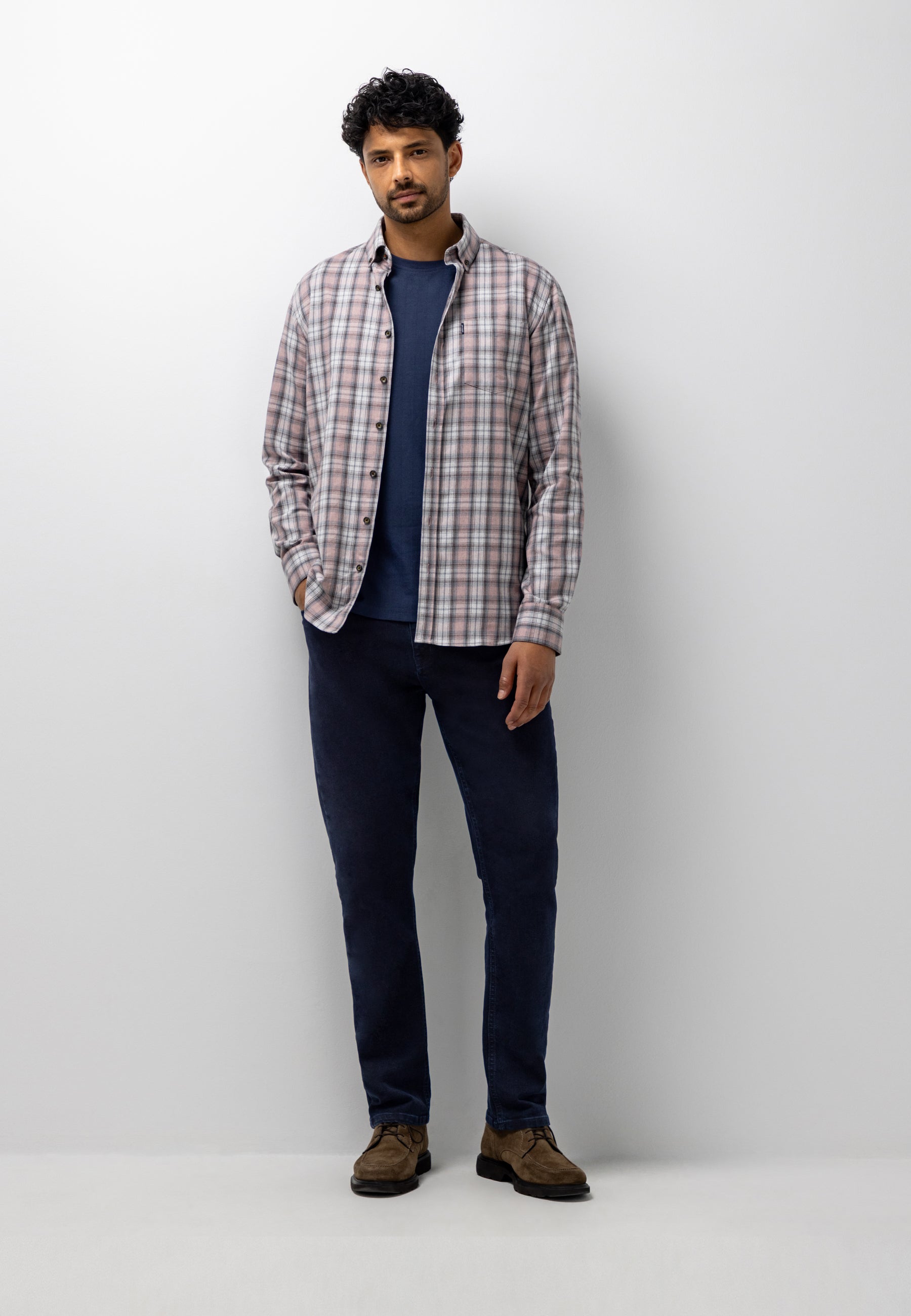 Chemise à carreaux chinés