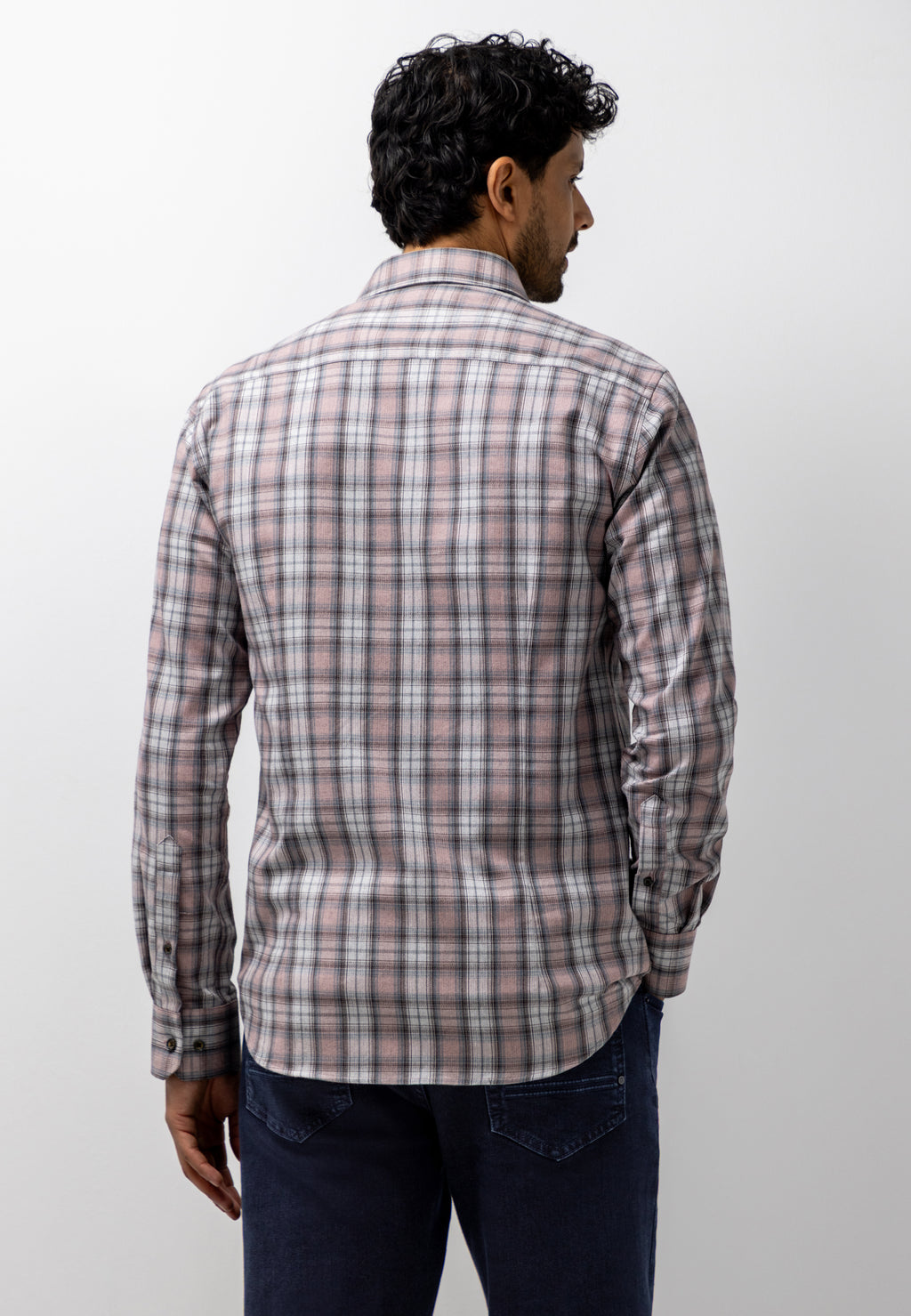 Chemise à carreaux chinés