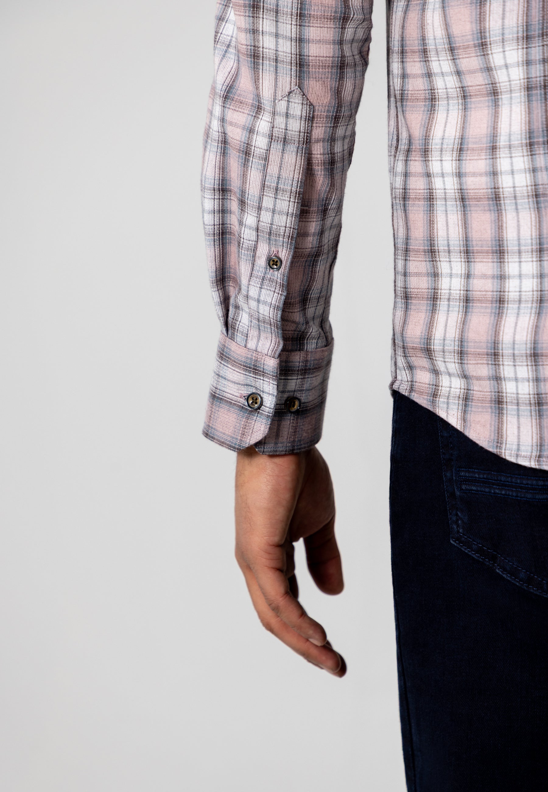 Chemise à carreaux chinés