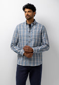 Chemise à carreaux chinés