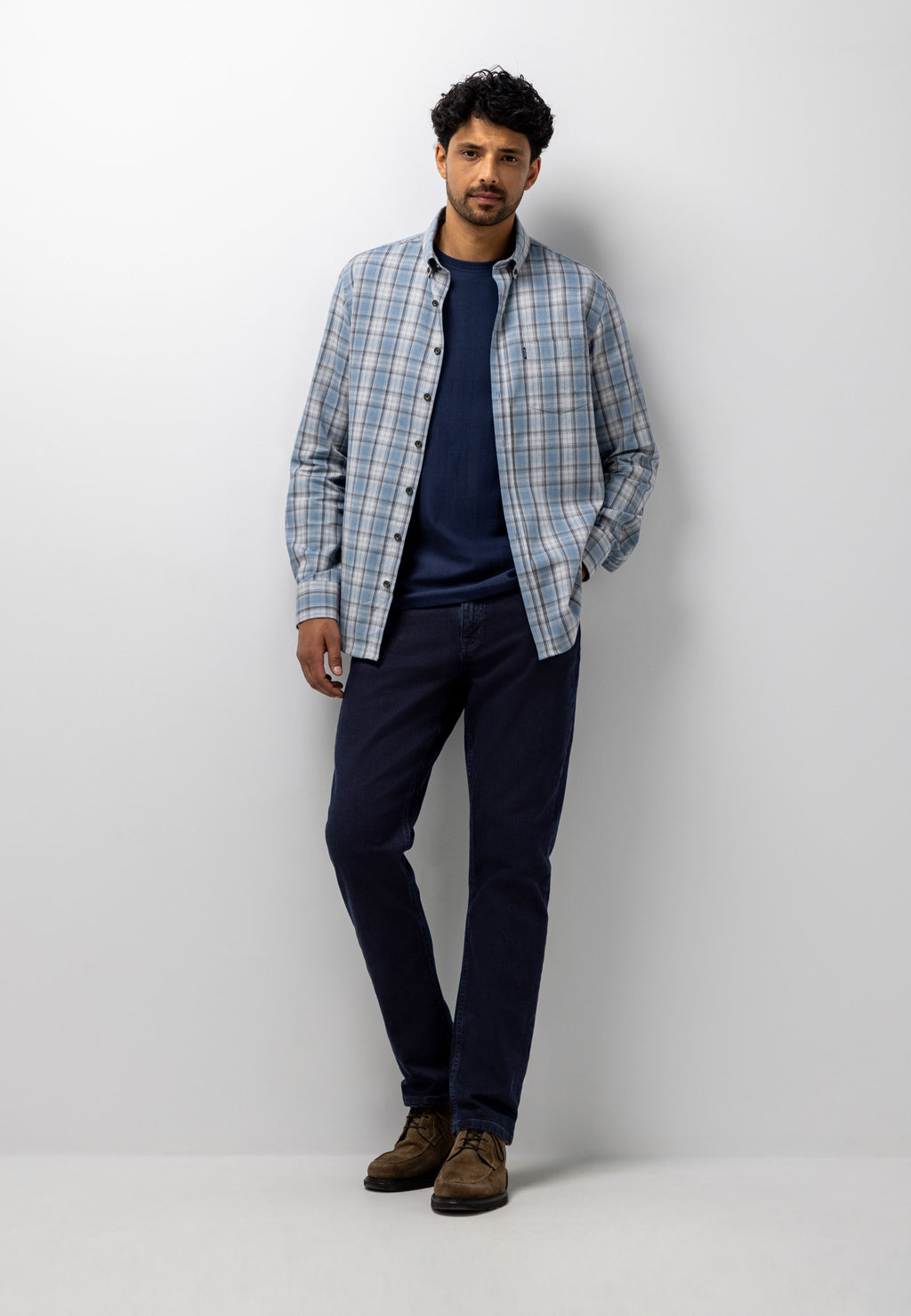 Chemise à carreaux chinés