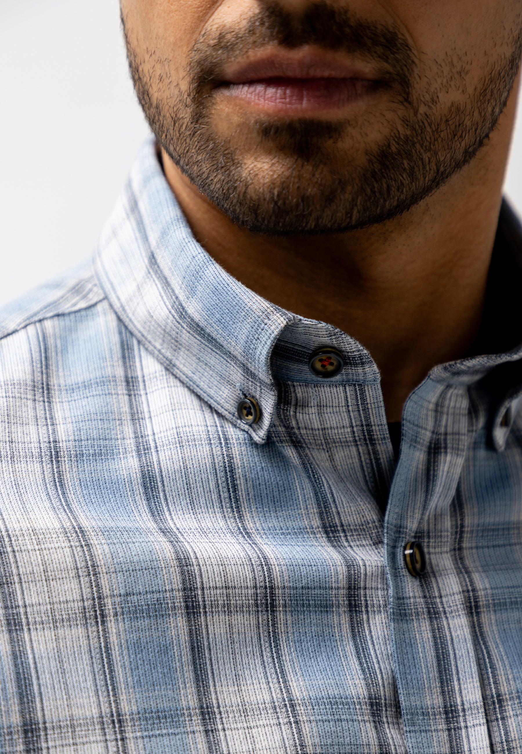 Chemise à carreaux chinés