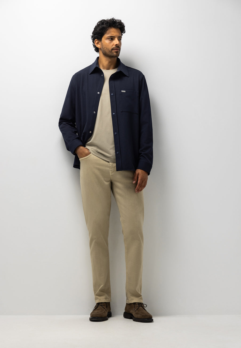 Overshirt met drukknoopsluiting