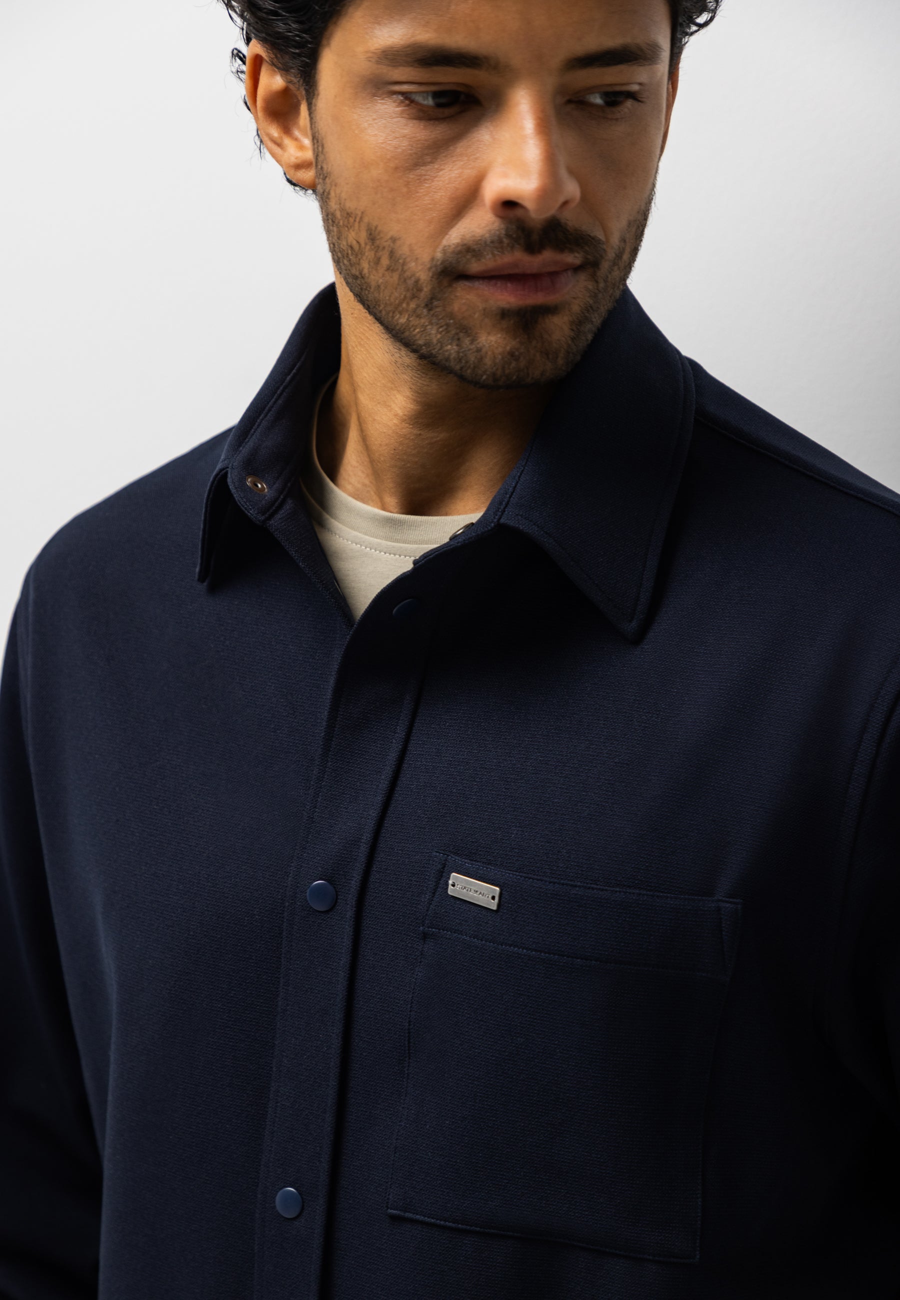 Overshirt met drukknoopsluiting