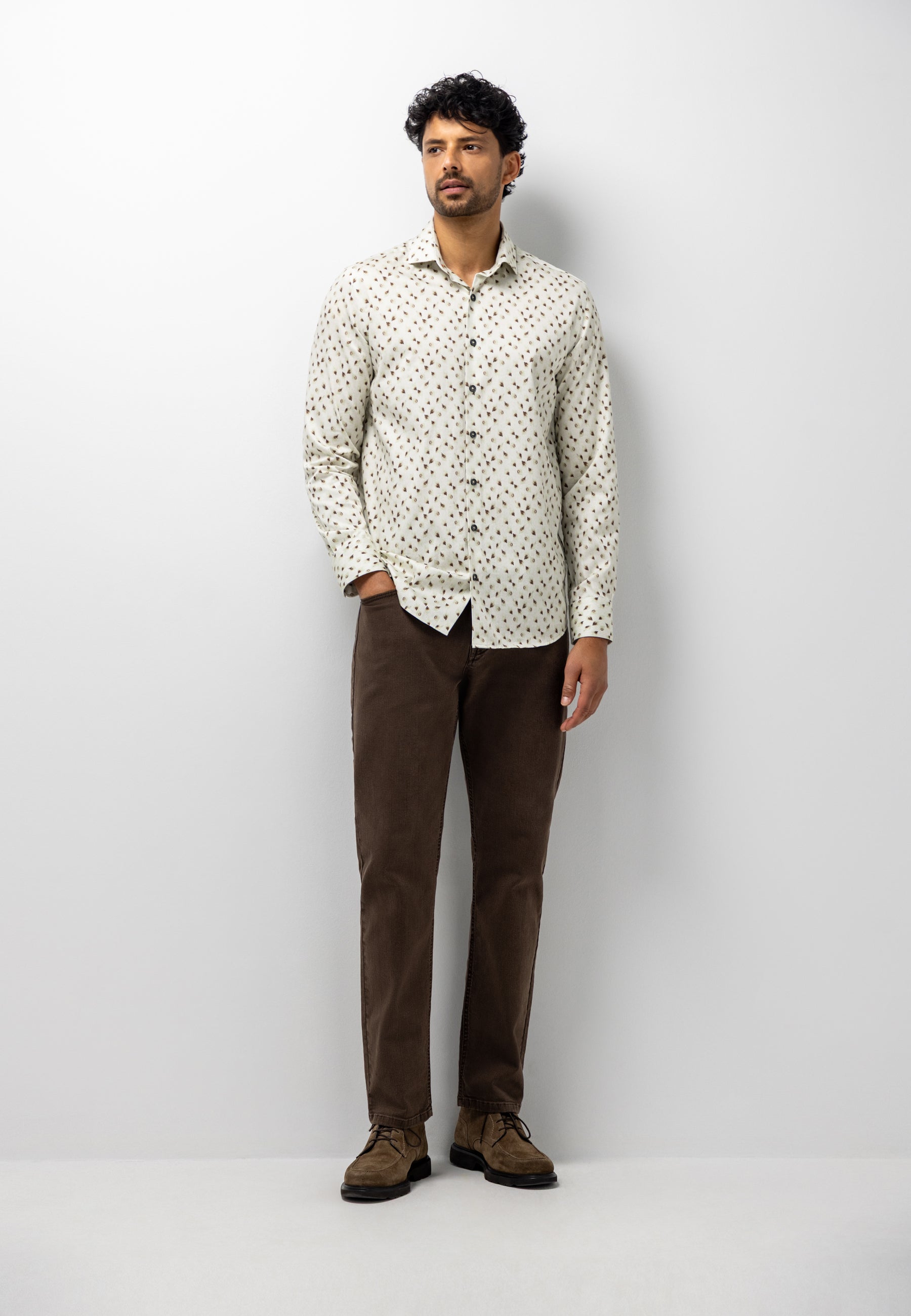 Chemise à imprimé intégral satiné