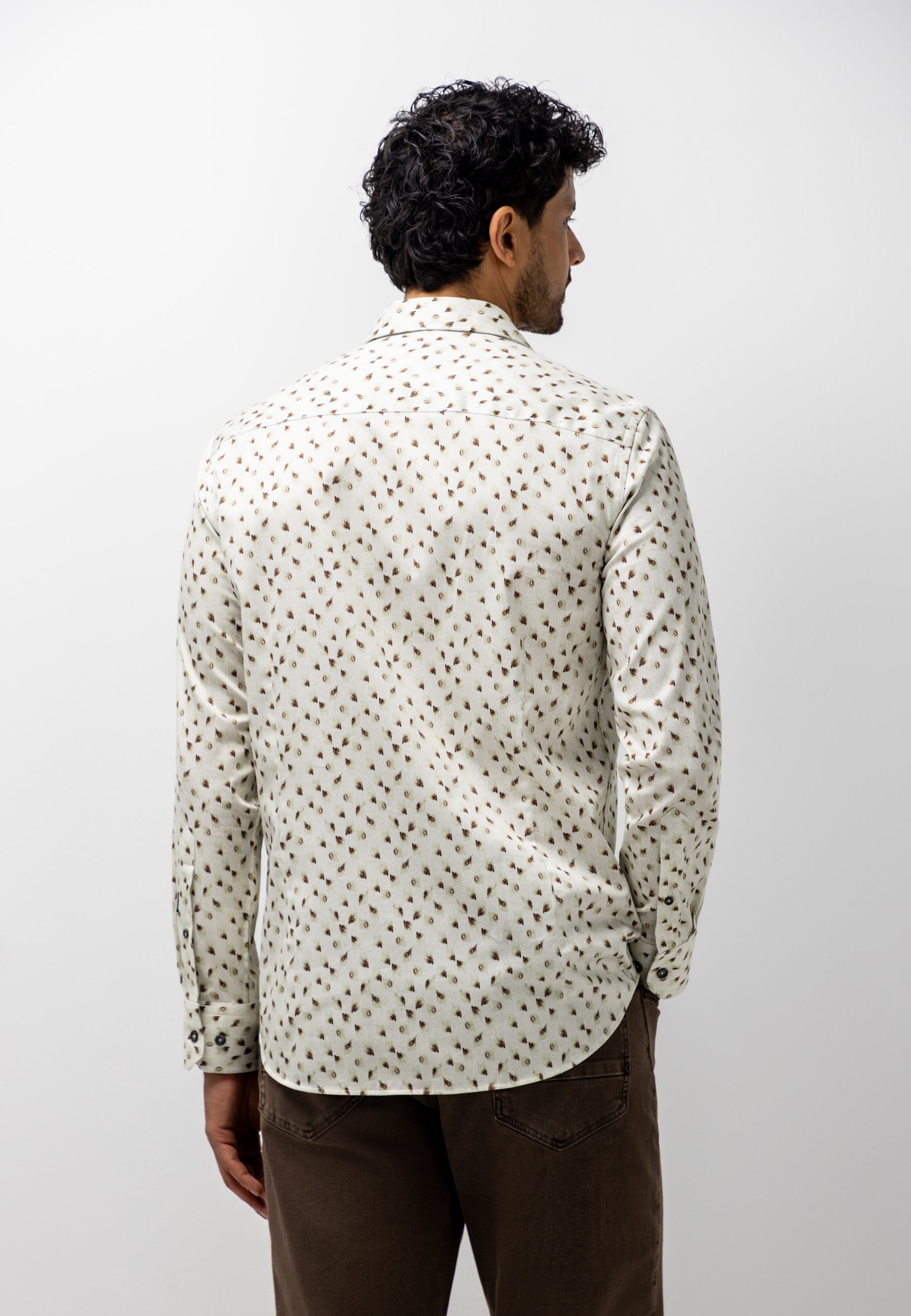 Chemise à imprimé intégral satiné
