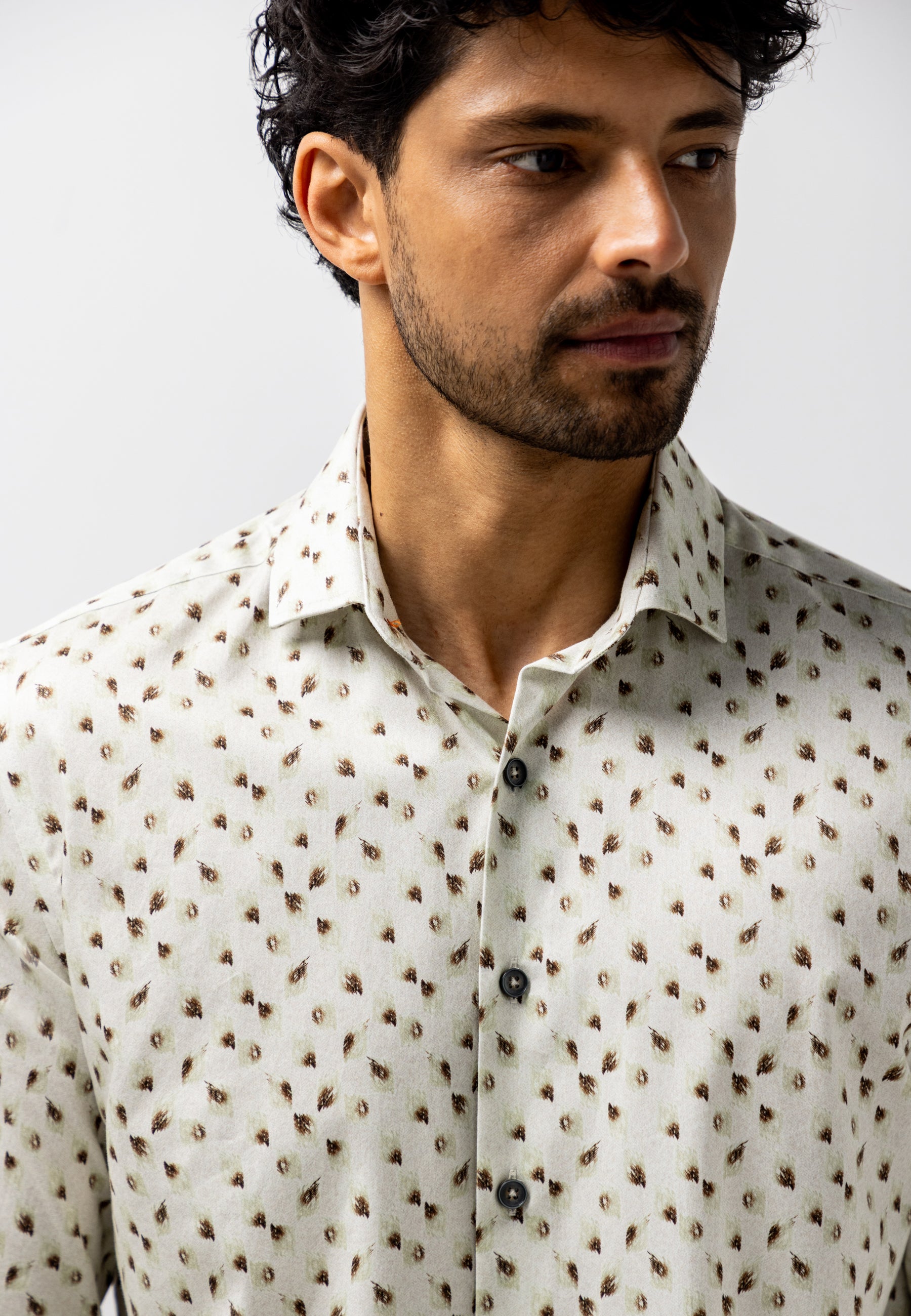 Chemise à imprimé intégral satiné