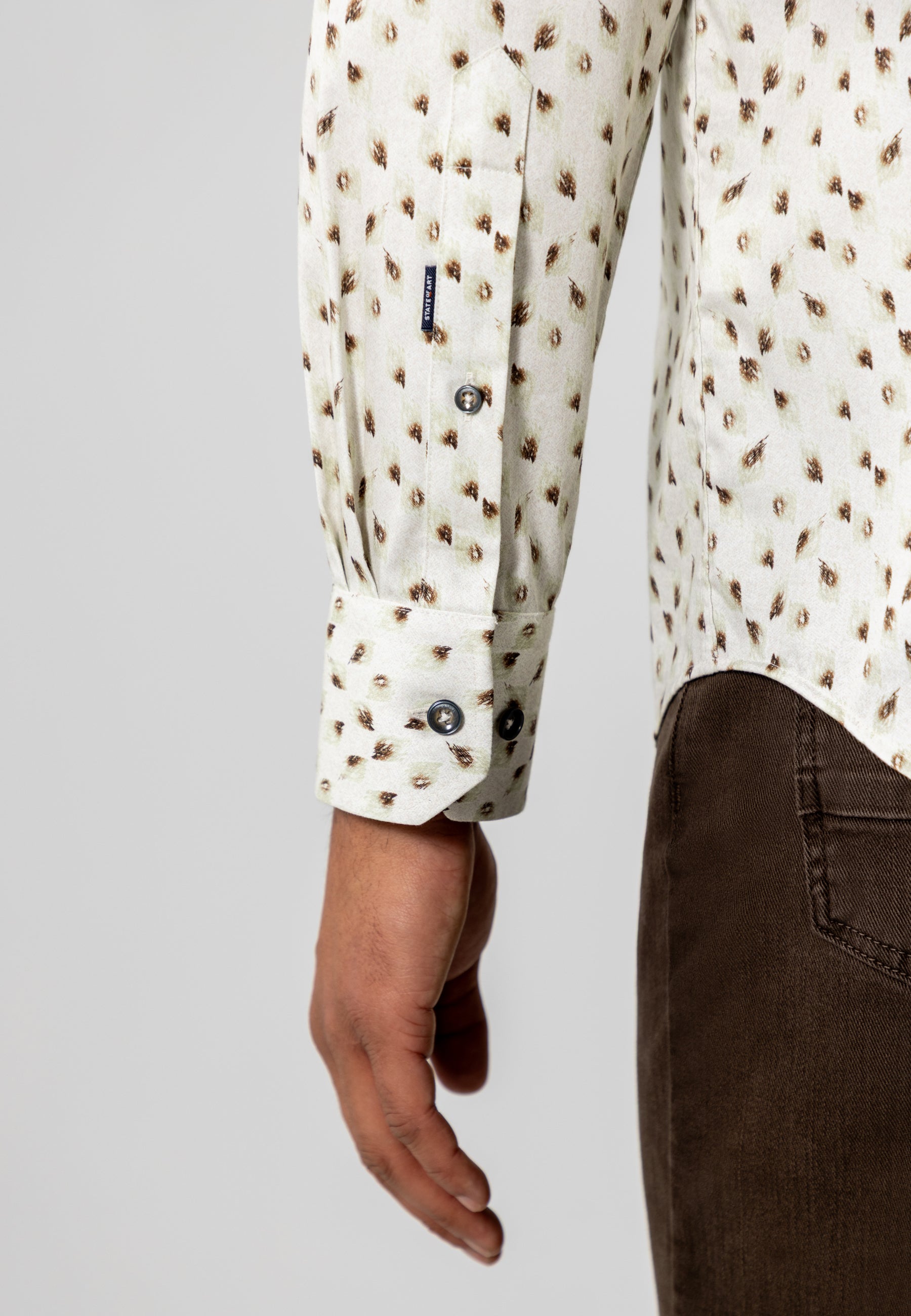 Chemise à imprimé intégral satiné