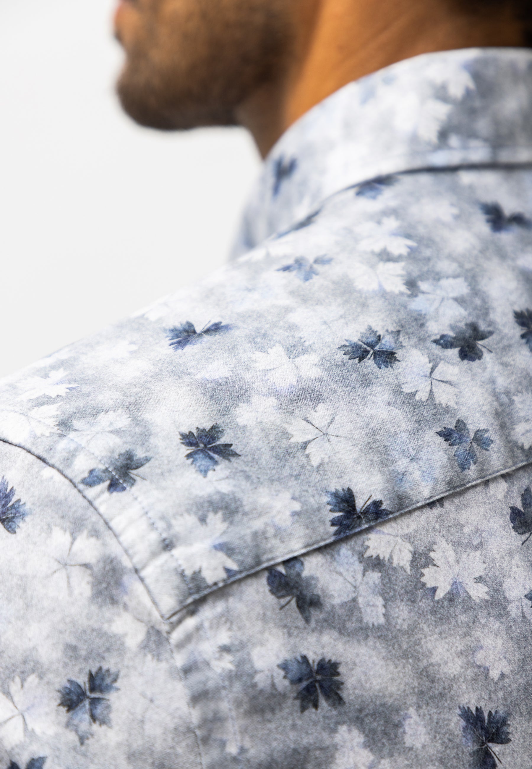 Chemise en flanelle à imprimé botanique