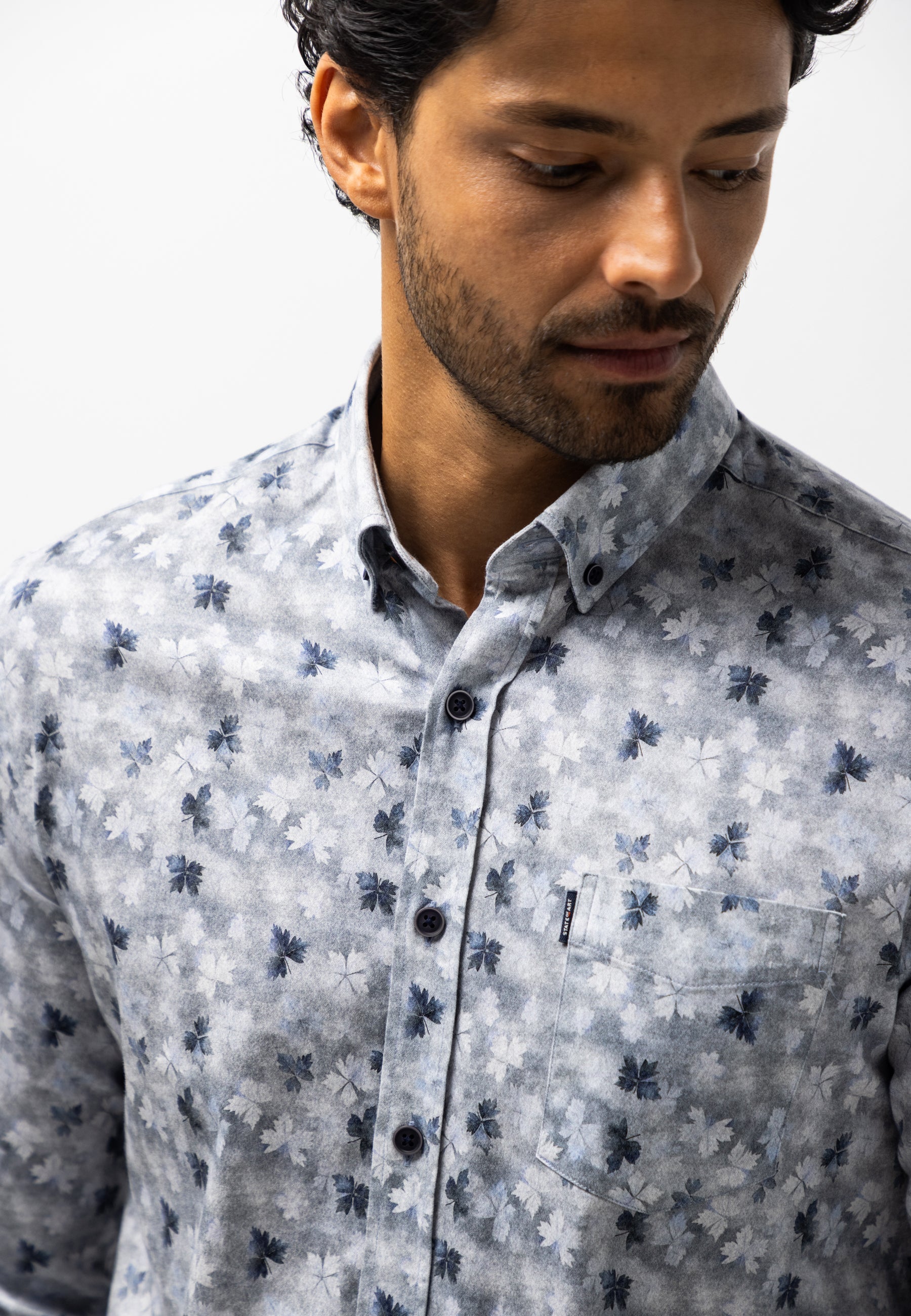 Chemise en flanelle à imprimé botanique