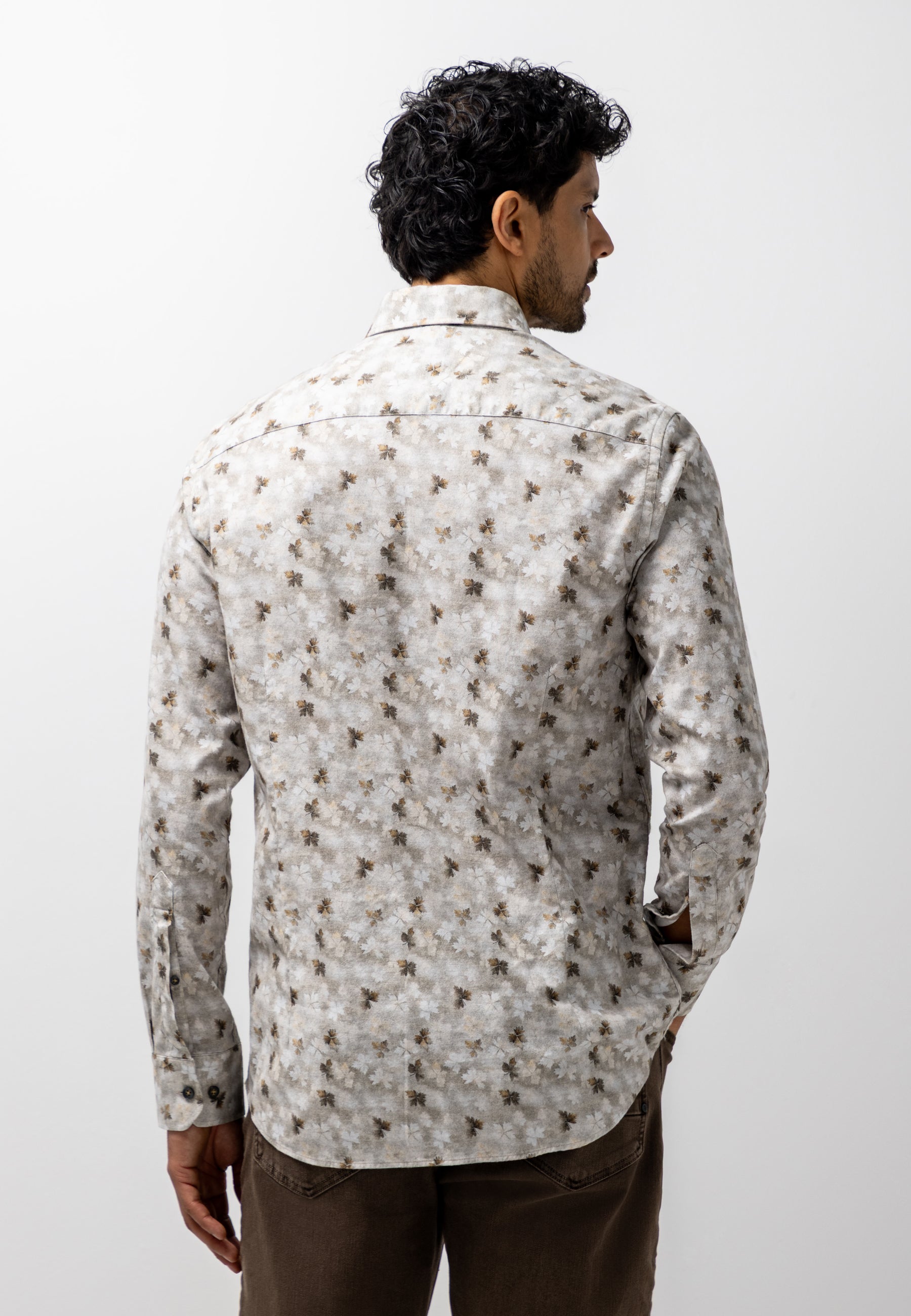 Chemise en flanelle à imprimé botanique