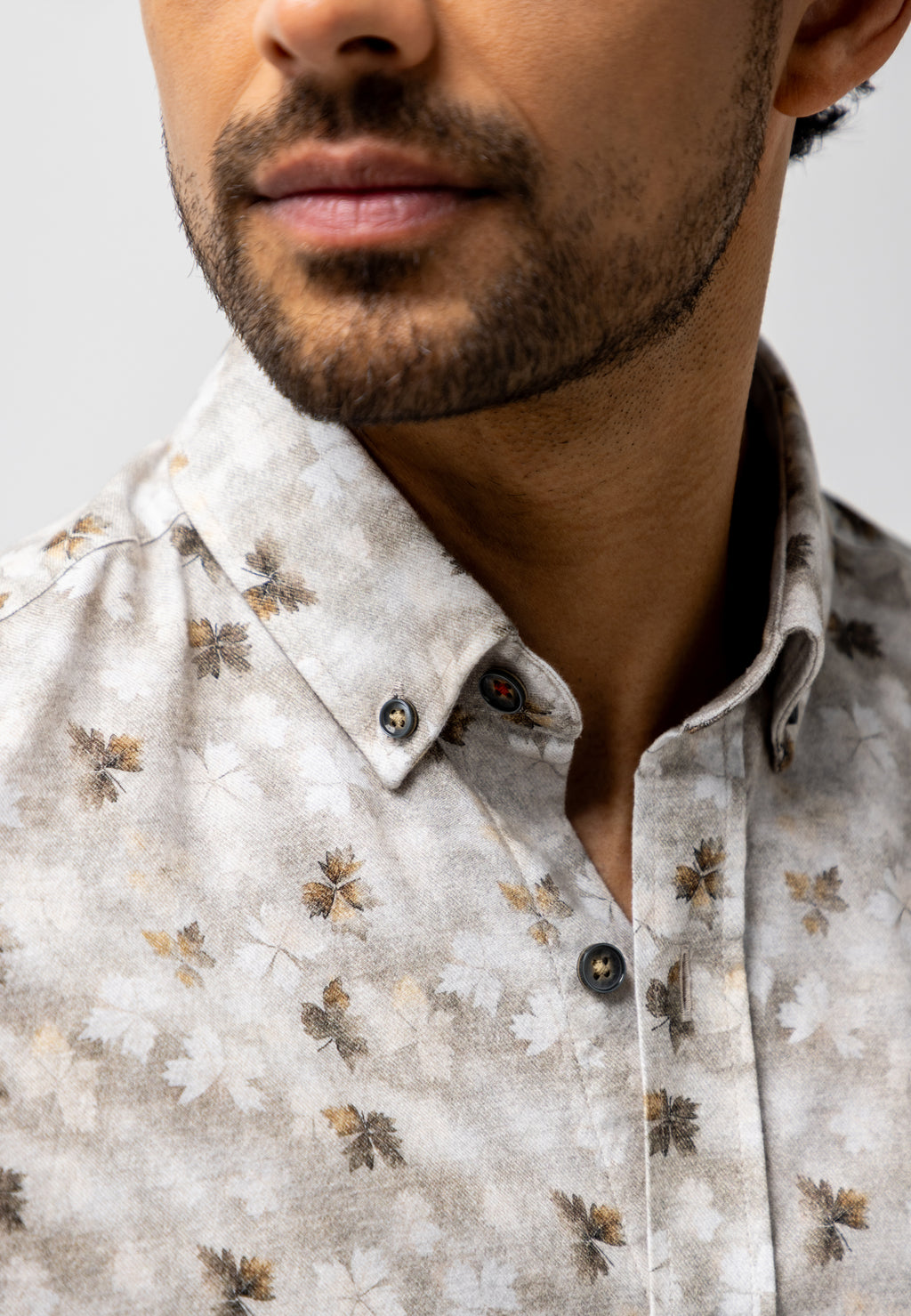 Chemise en flanelle à imprimé botanique