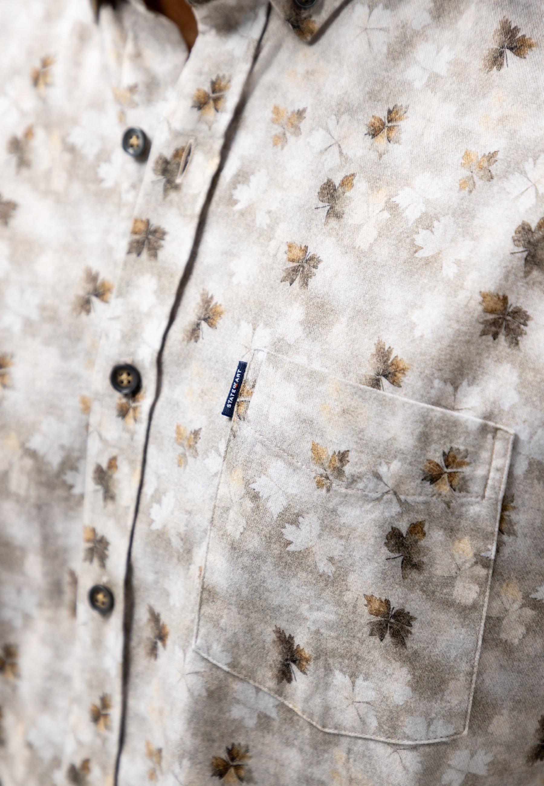 Chemise en flanelle à imprimé botanique