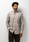 Chemise en flanelle à imprimé botanique