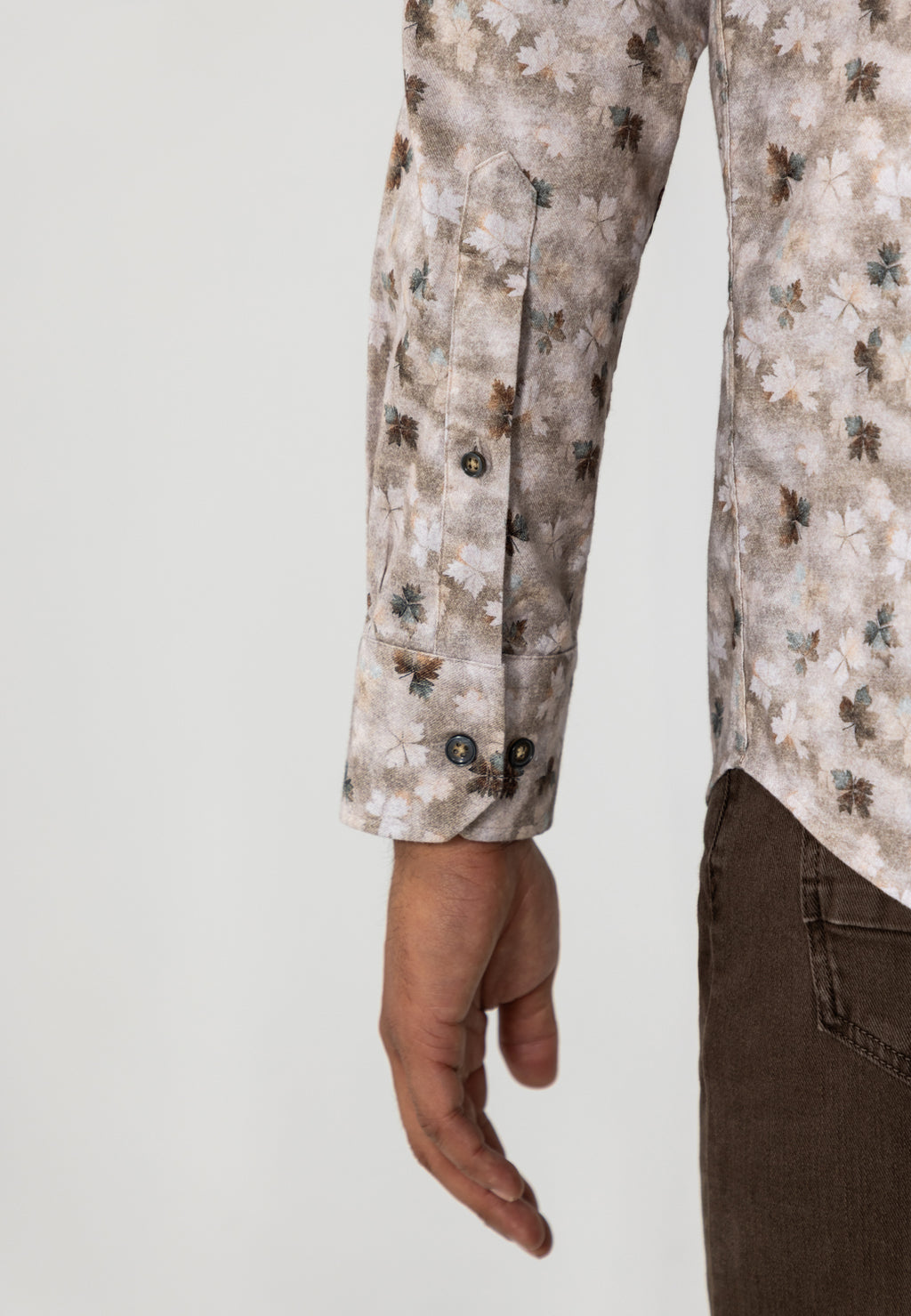 Chemise en flanelle à imprimé botanique