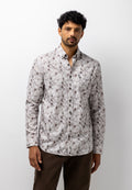 Chemise en flanelle à imprimé botanique