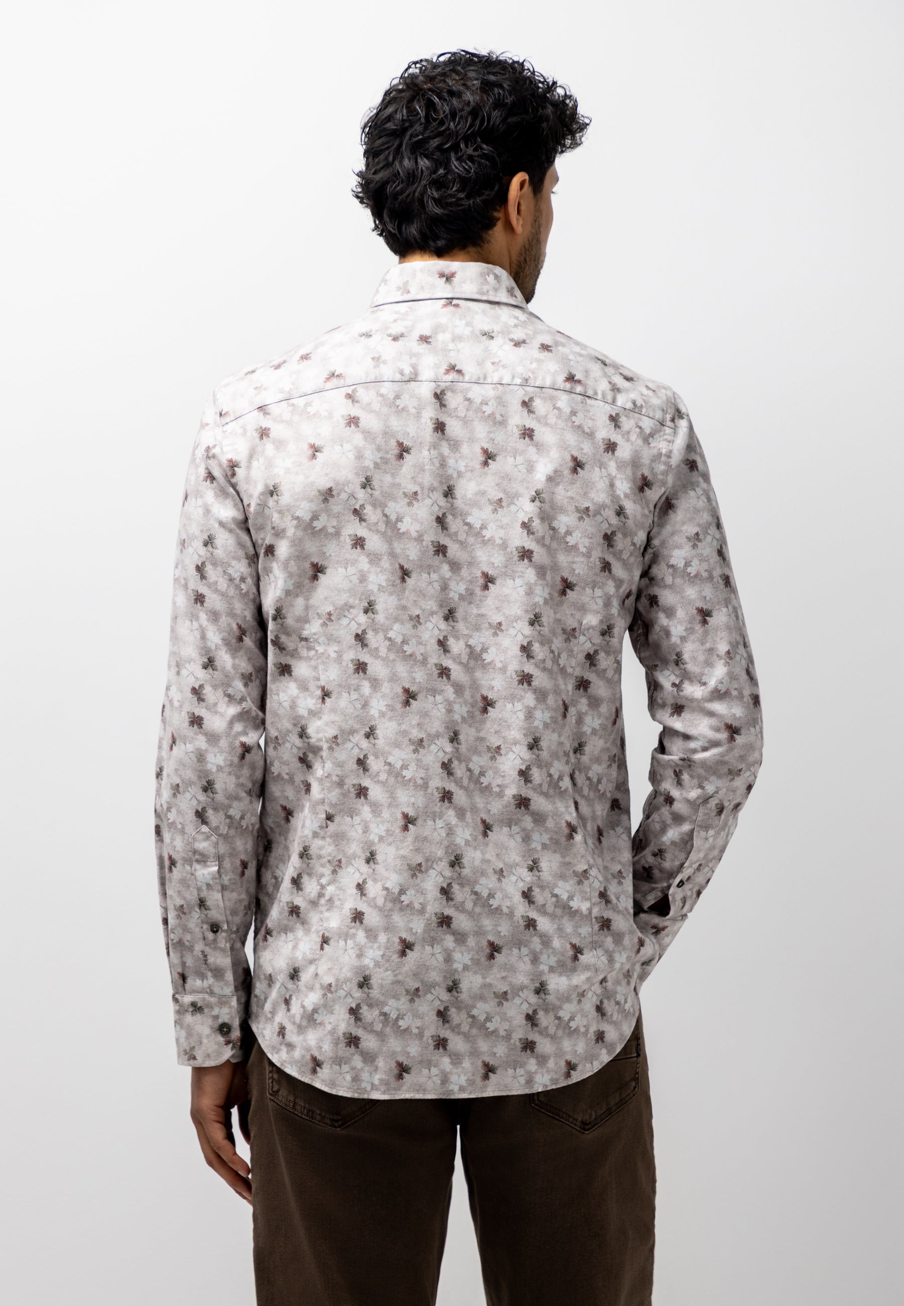 Chemise en flanelle à imprimé botanique