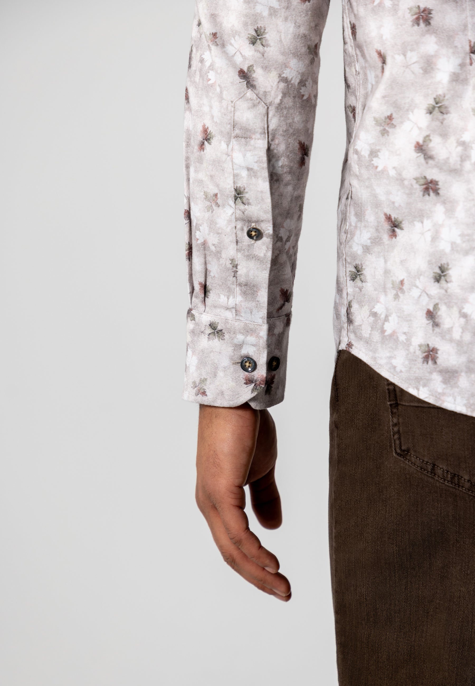 Chemise en flanelle à imprimé botanique
