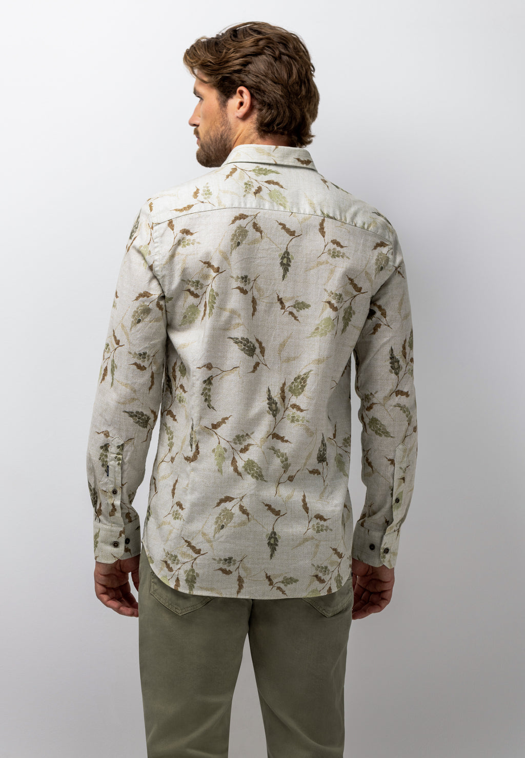 Chemise à imprimé botanique