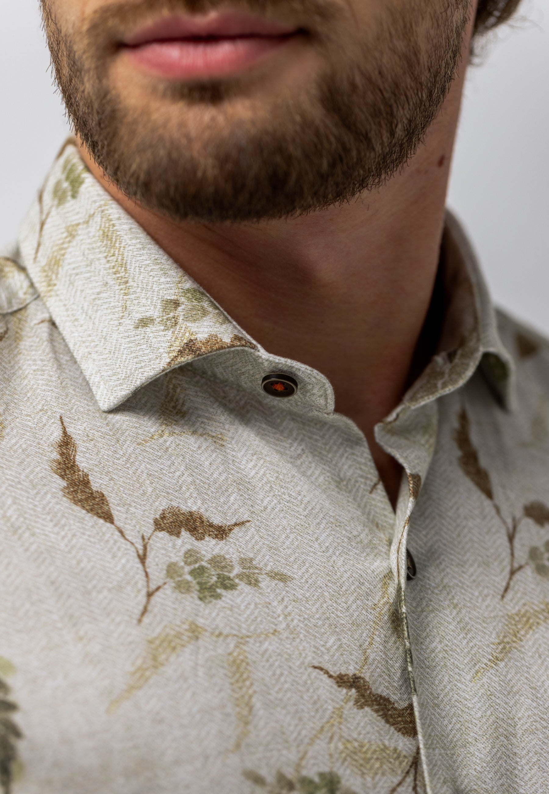 Chemise à imprimé botanique