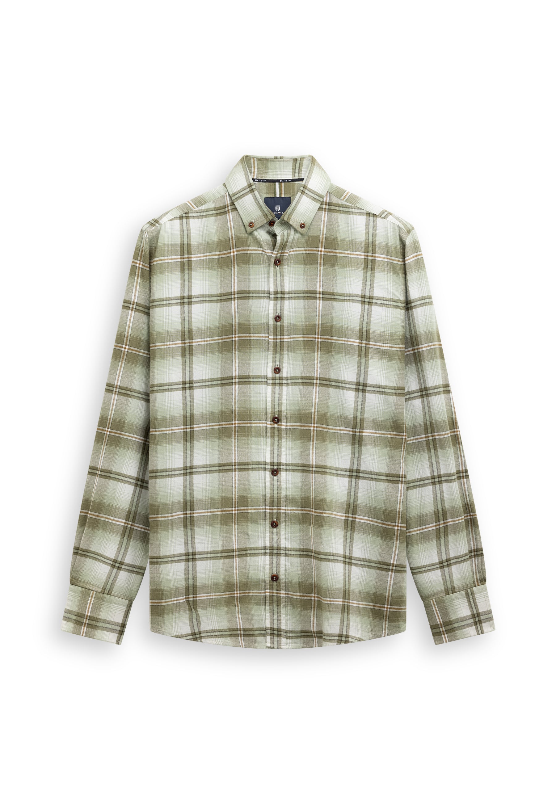 Chemise à carreaux en tissu sergé