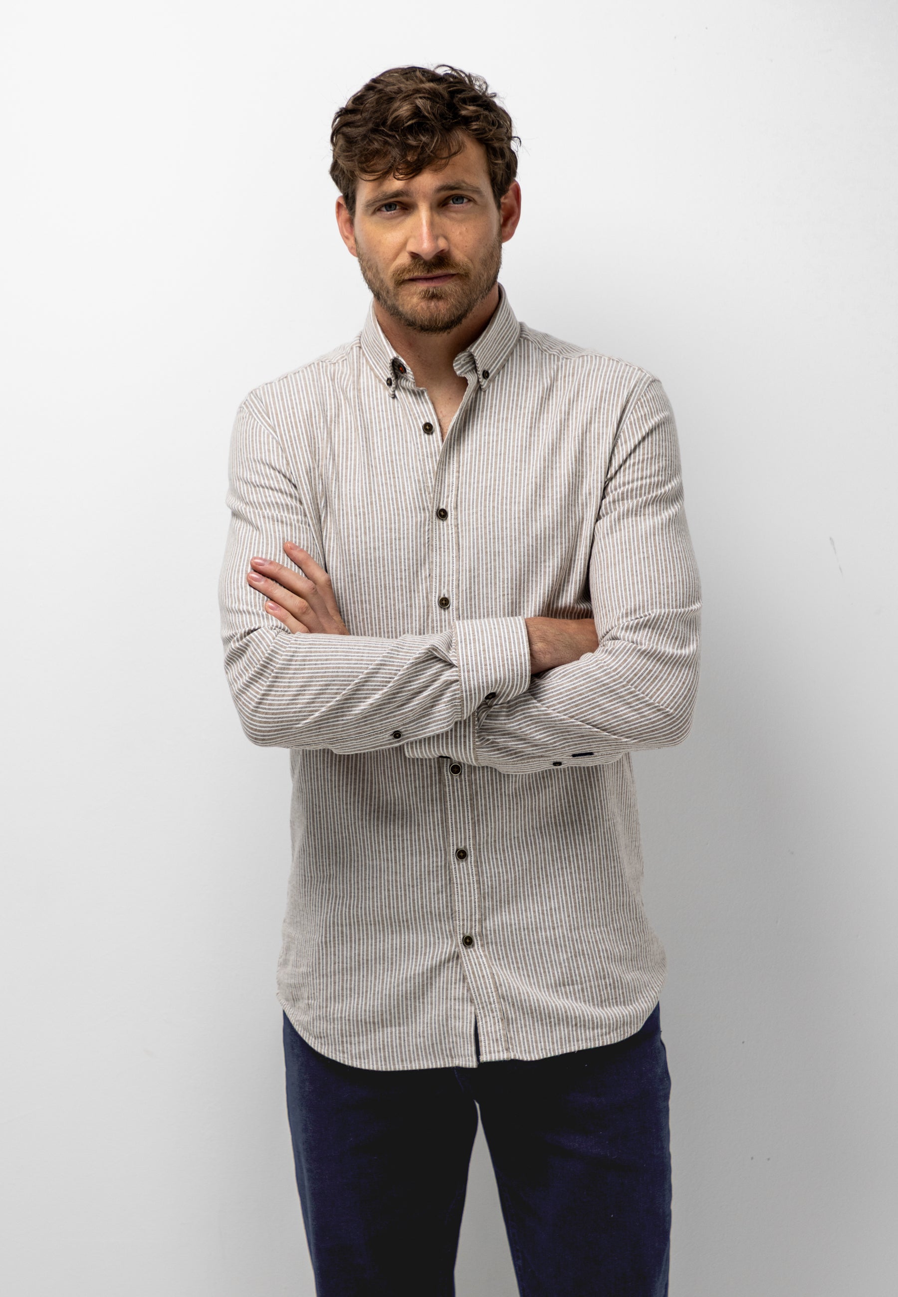 Chemise rayée en coton biologique