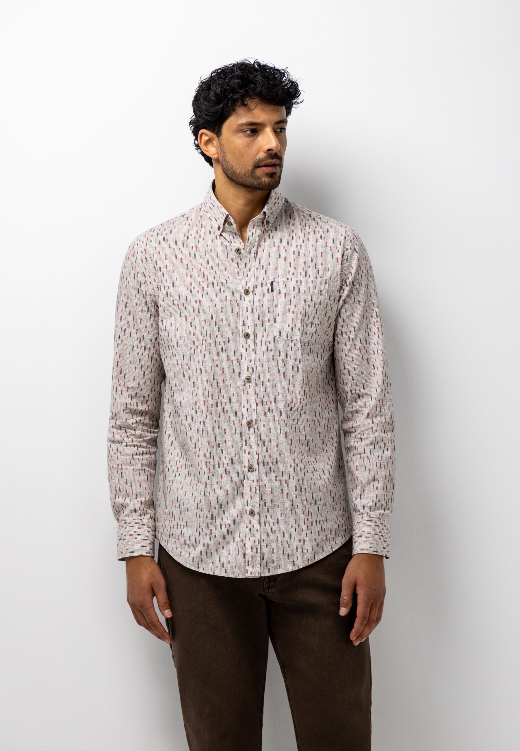 Chemise en popeline avec poche poitrine