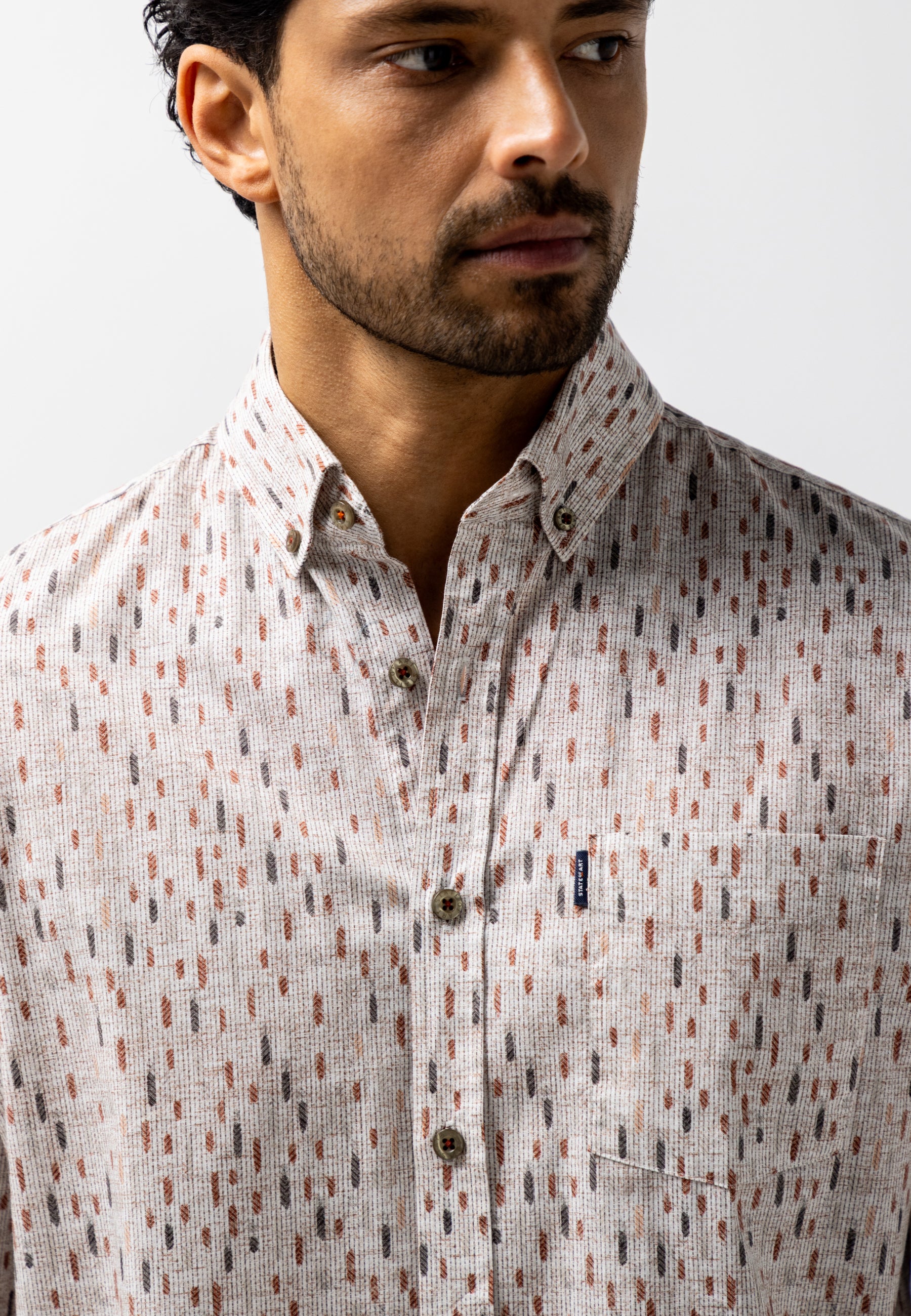 Chemise en popeline avec poche poitrine
