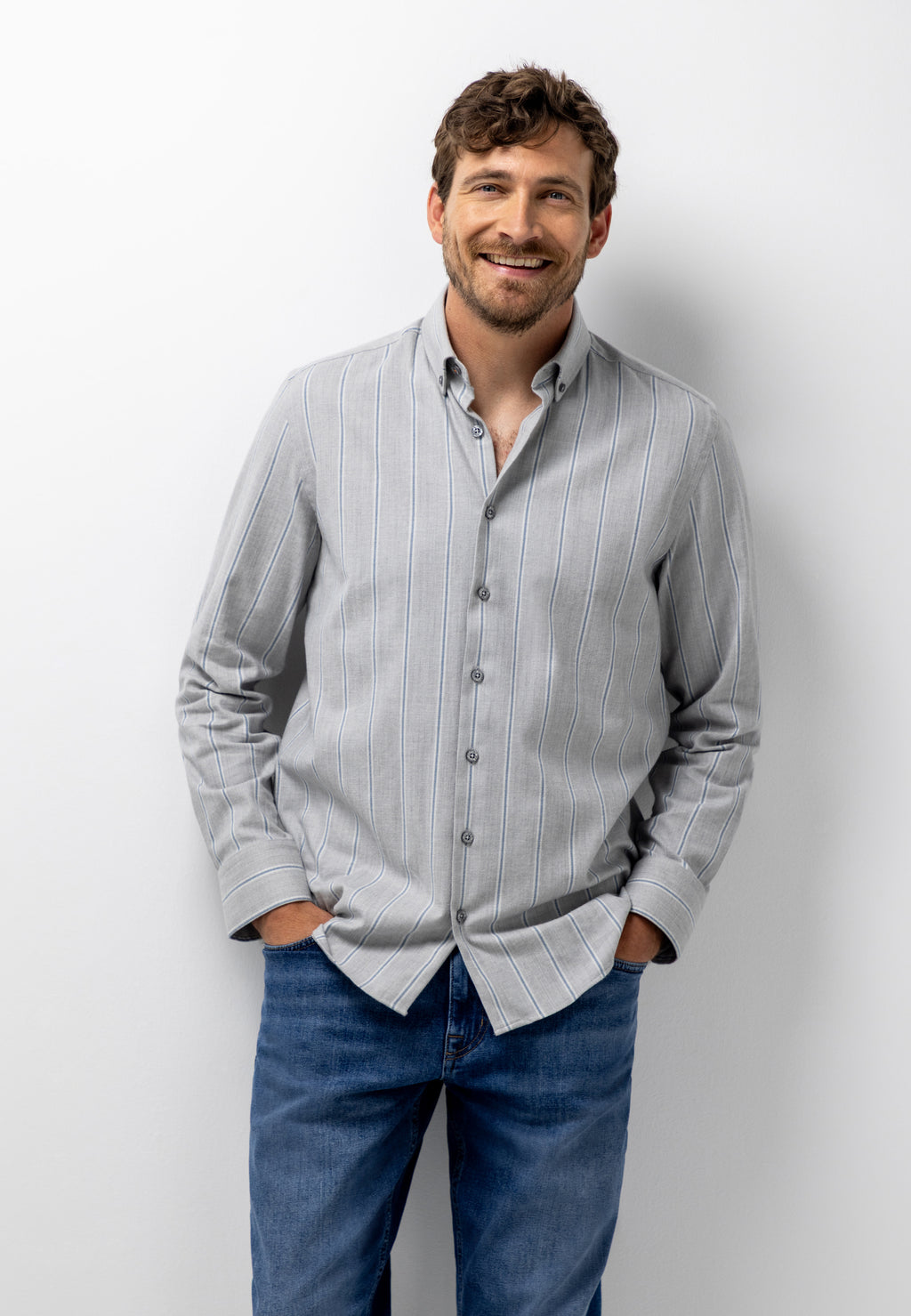 Chemise rayée en coton bio