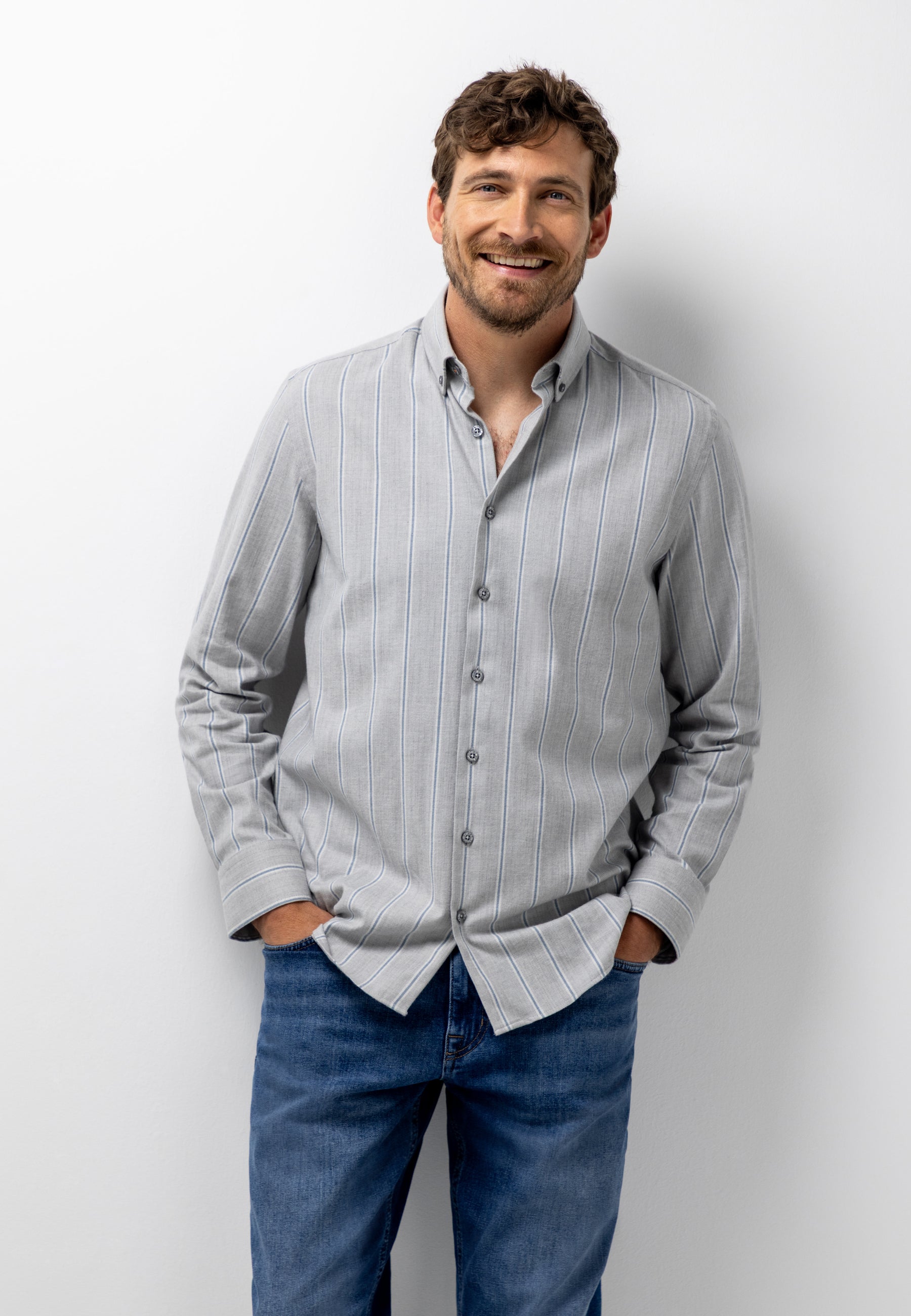 Chemise rayée en coton bio