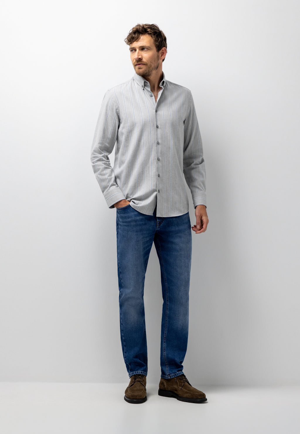 Chemise rayée en coton bio