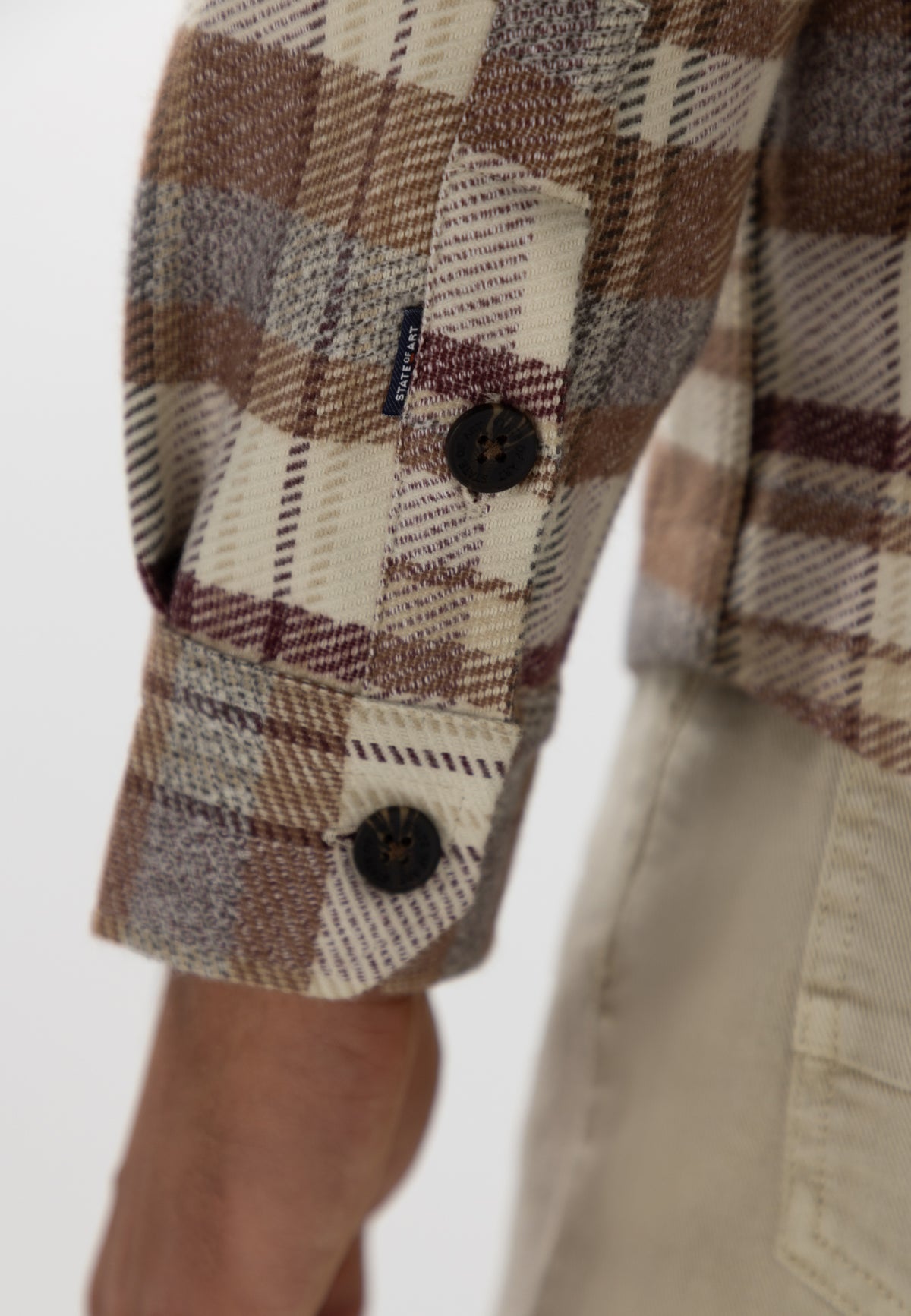 Overshirt van katoen met ruitdessin