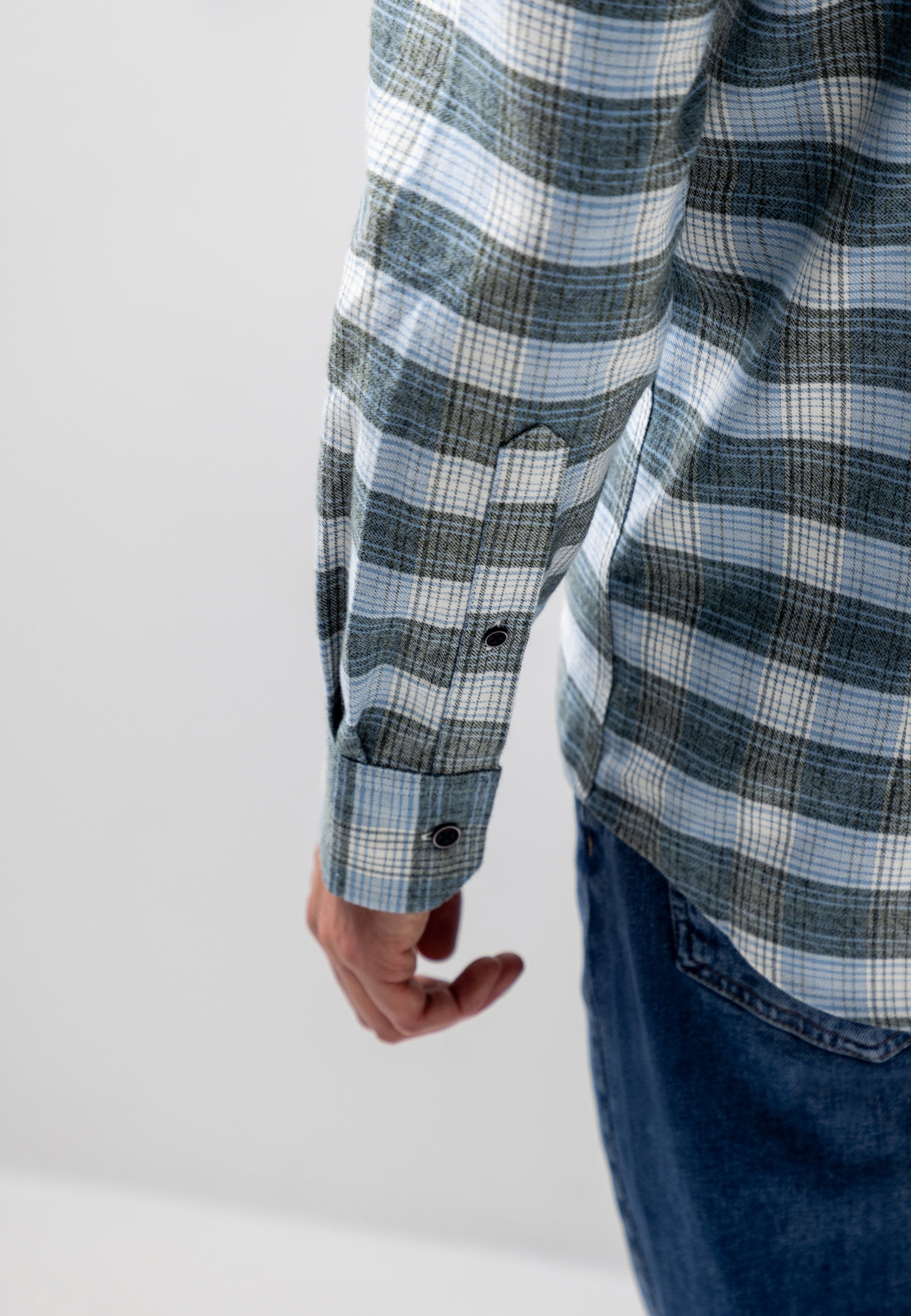 Chemise à carreaux en coton biologique