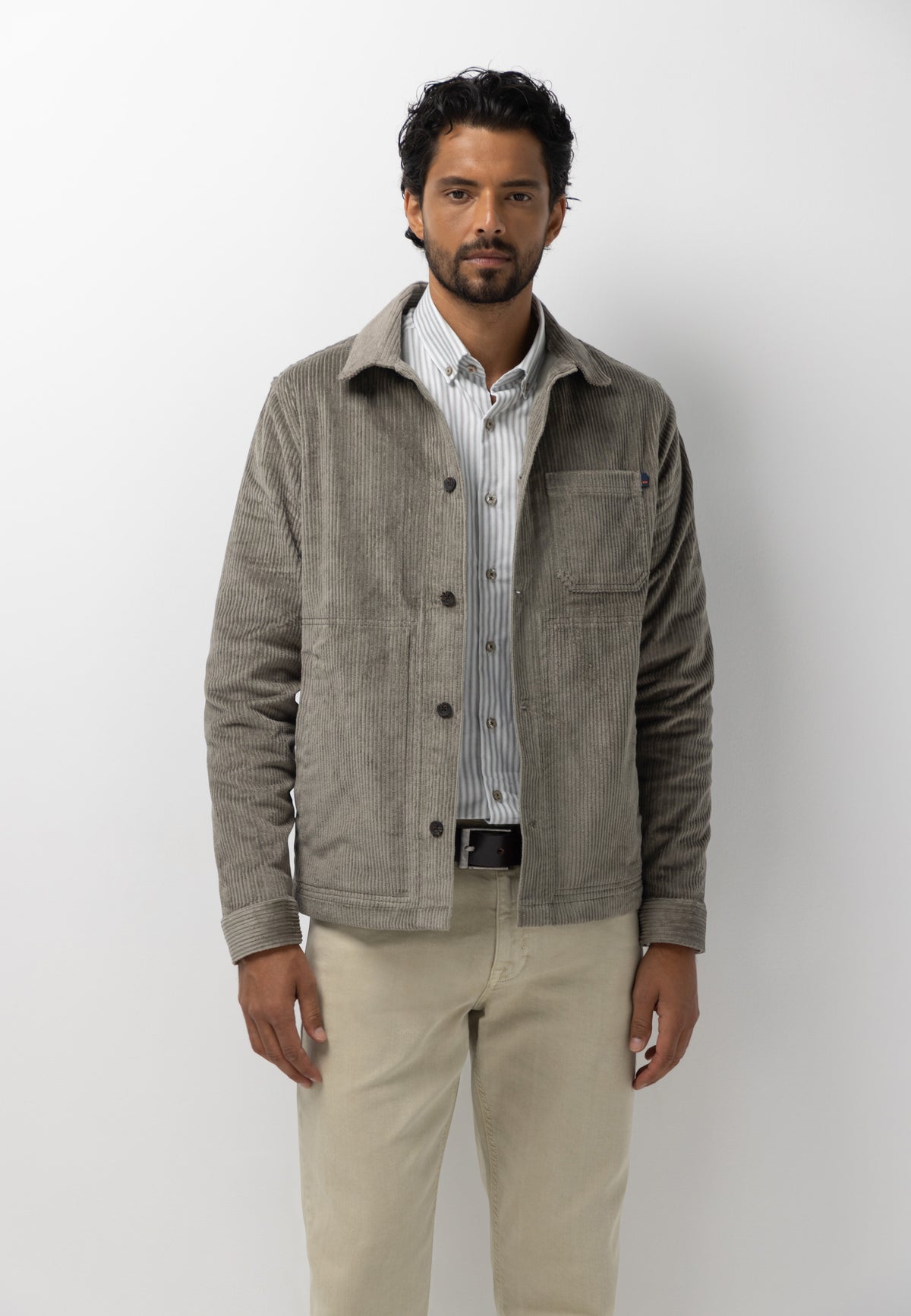 Overshirt van corduroystof