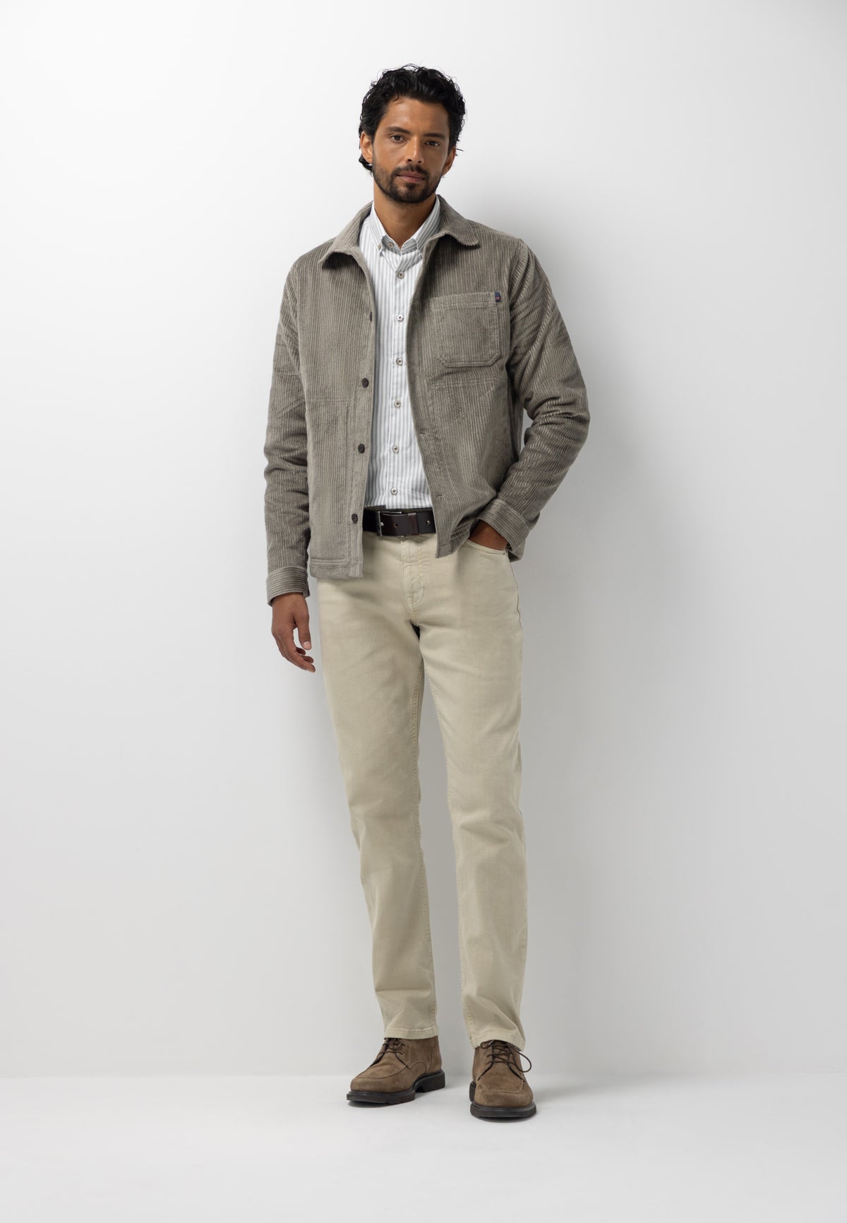 Overshirt van corduroystof