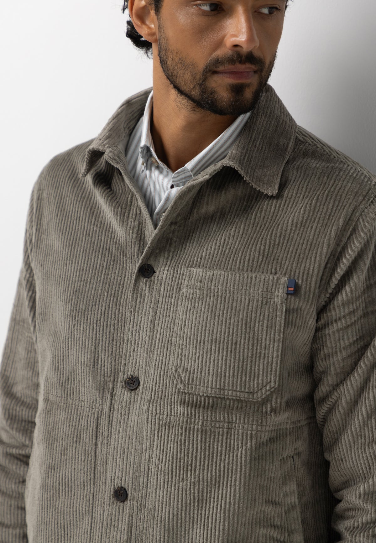 Overshirt van corduroystof