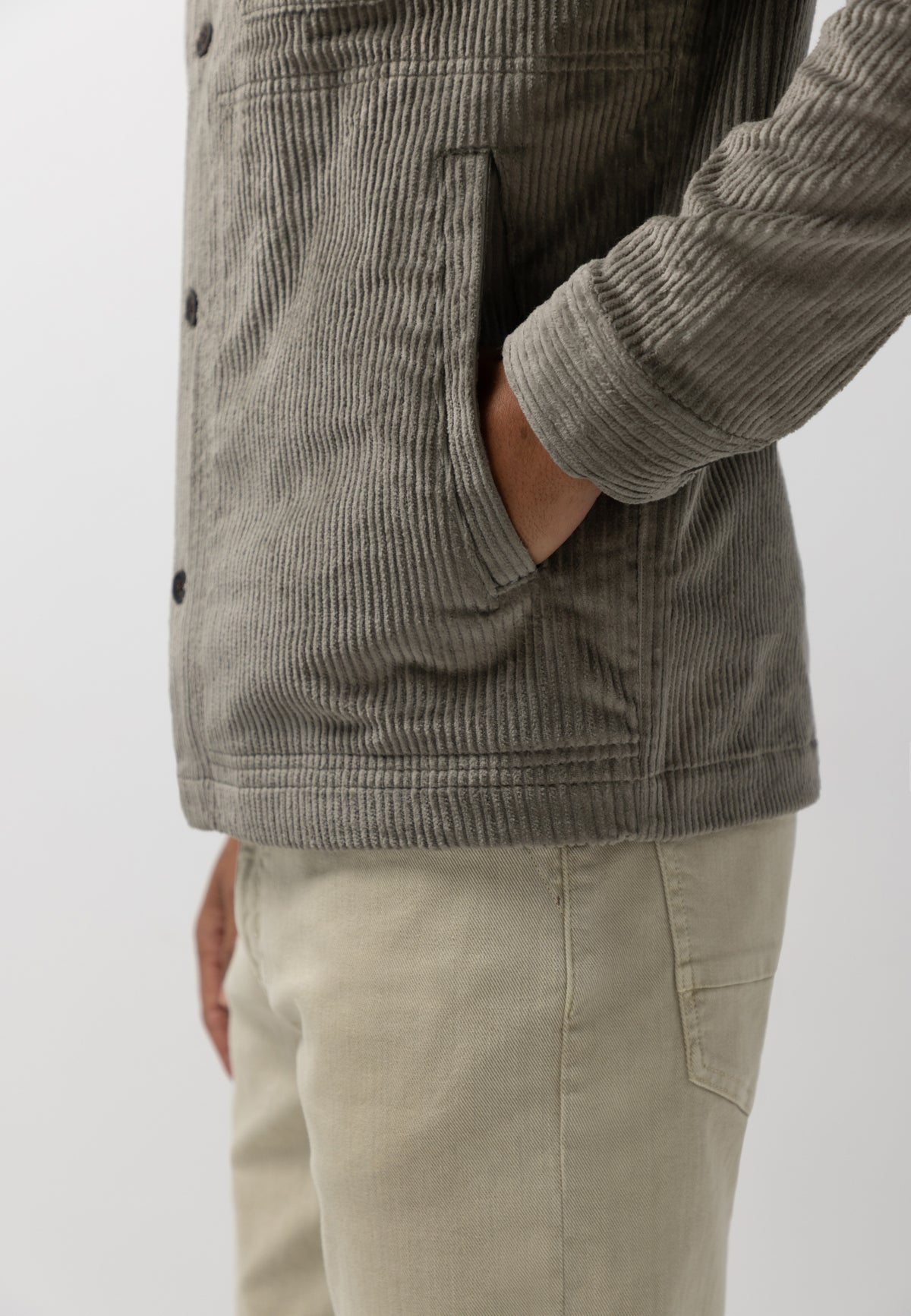 Overshirt van corduroystof