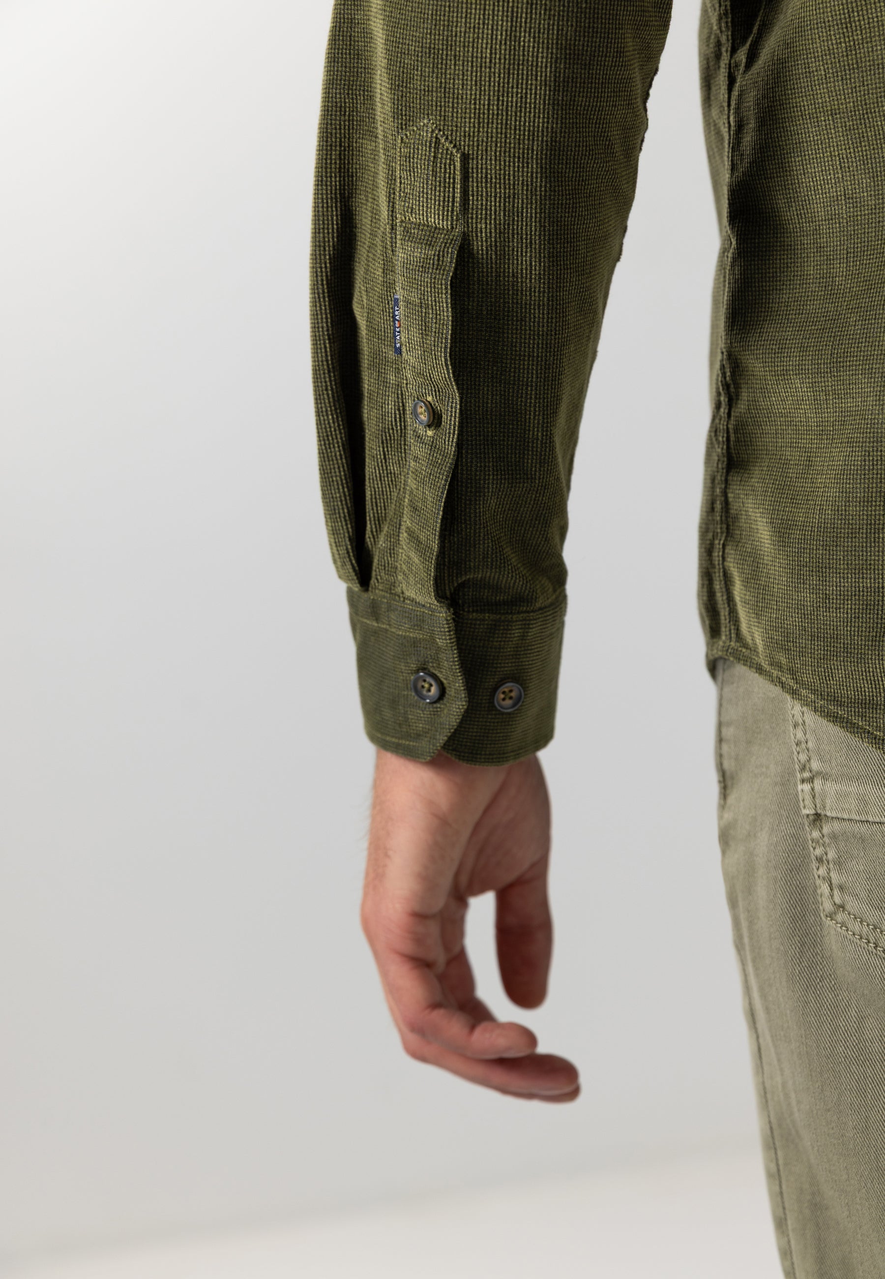 Chemise en velours à motif chiné
