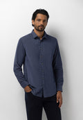 Chemise en velours à motif chiné