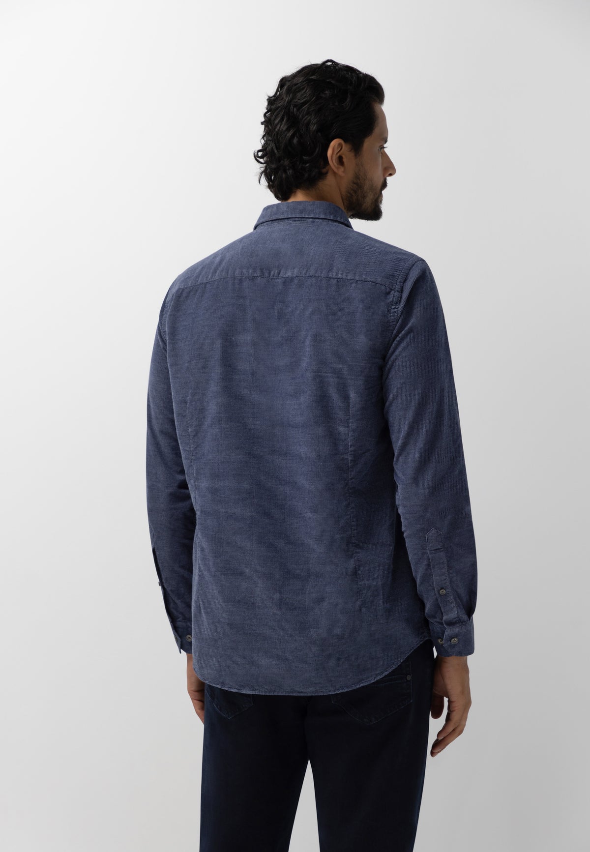 Chemise en velours à motif chiné